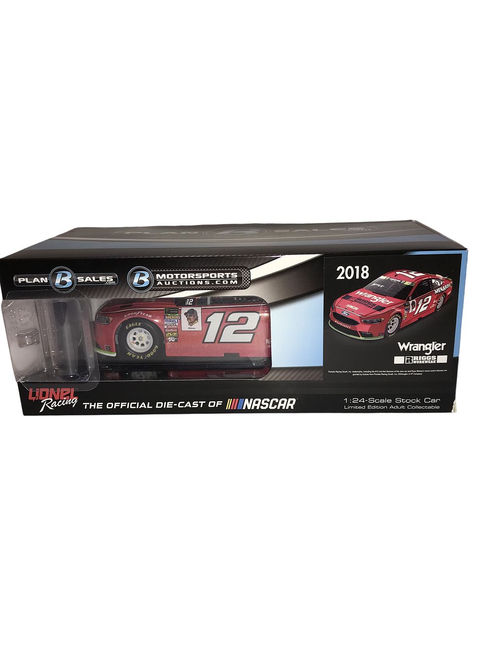 Lot 418: Ryan Blaney 2018 Wrangler Riggs Workwear Ford Fusion Flashcoat Color