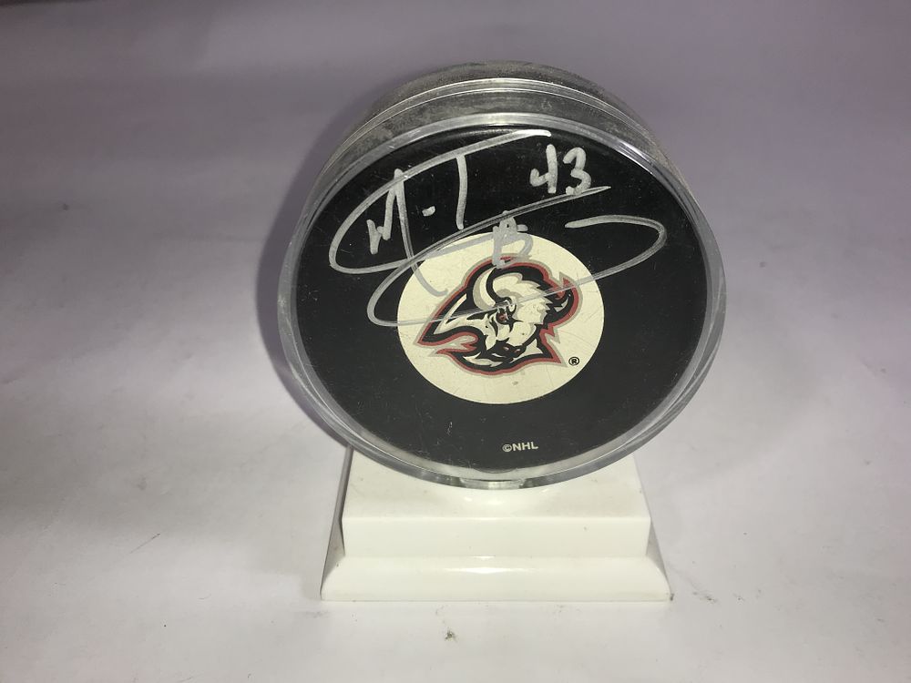 Lot 241m: Autographed Sabers Puck Appears to be Martin Biron
