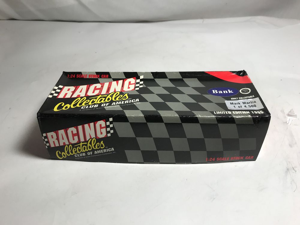 Lot 433: Mark Martin 1:24 Stock Car Collectible Bank in box