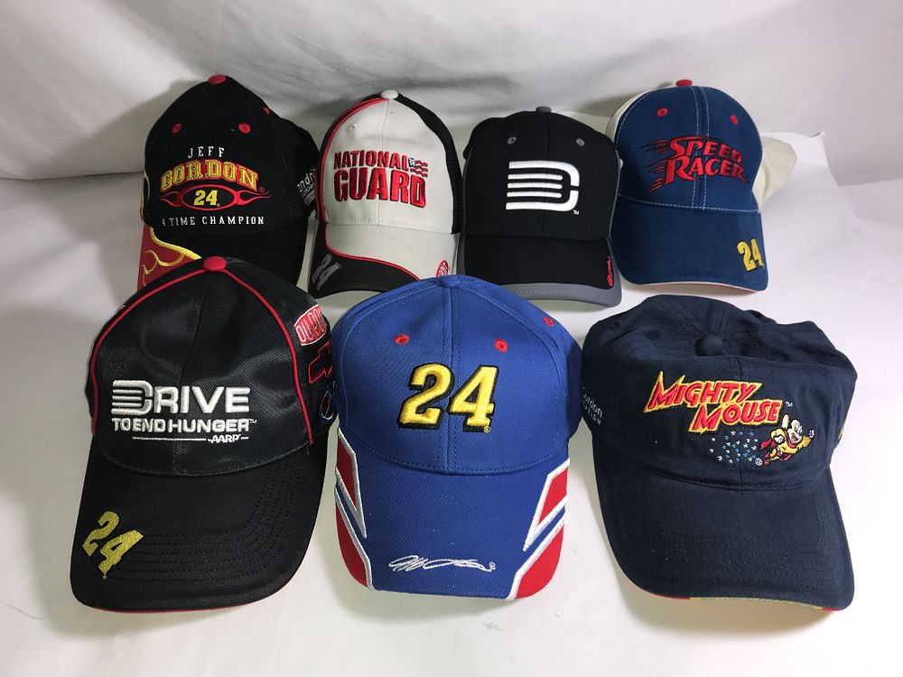 Lot 3596: Jeff Gordon Hats - 7 total