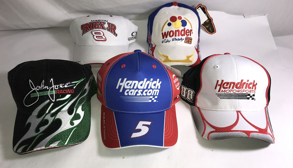 Lot 3601: NASCAR Driver Hats Including Ricky Bobby