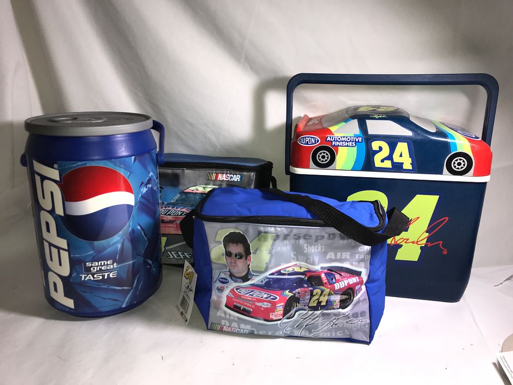 Lot 1783: Racing Coolers :Pepsi and #24 DuPont Coolers