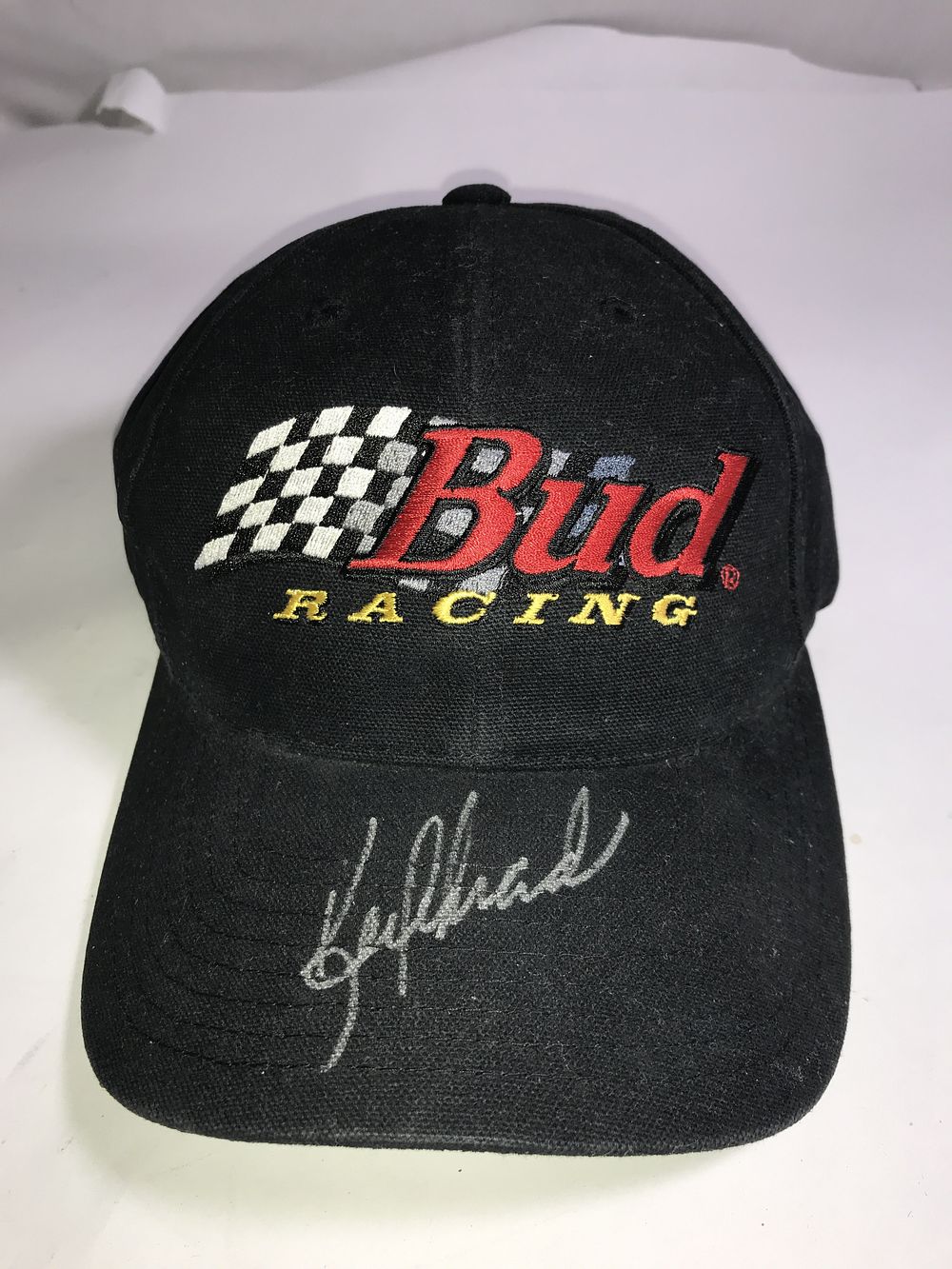 Lot 297: Autographed Bud Racing Crew Hat