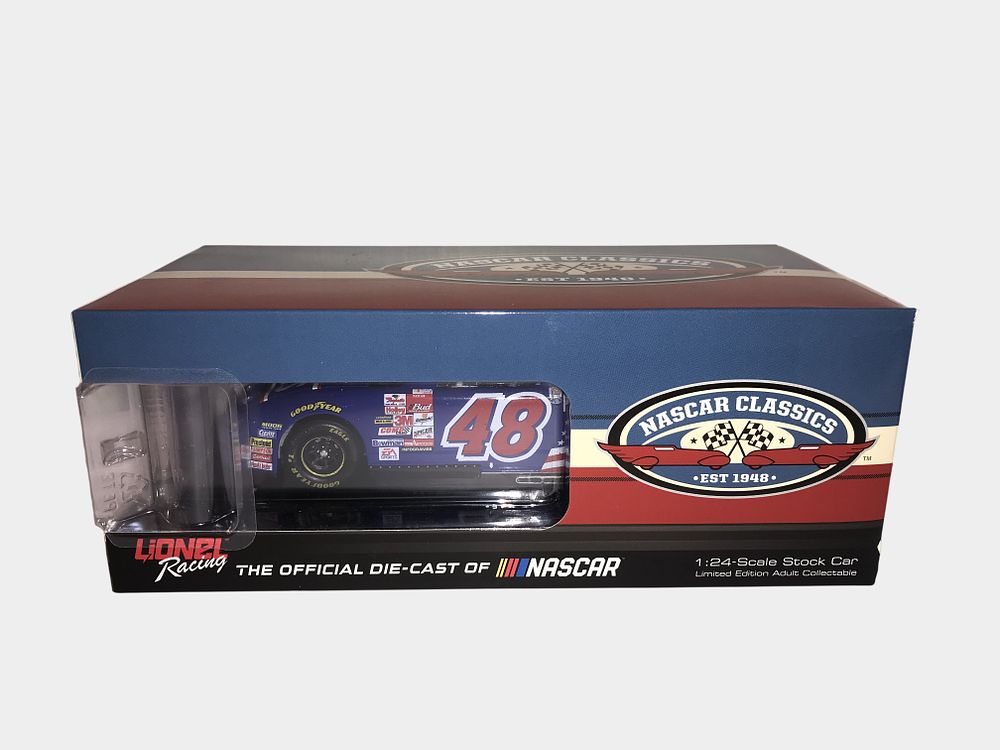 Lot 581: Lionel Racing Jimmie Johnson 48 Lowe's Power of Pride 2001 Chevrolet Monte Carlo 1st Career Start
