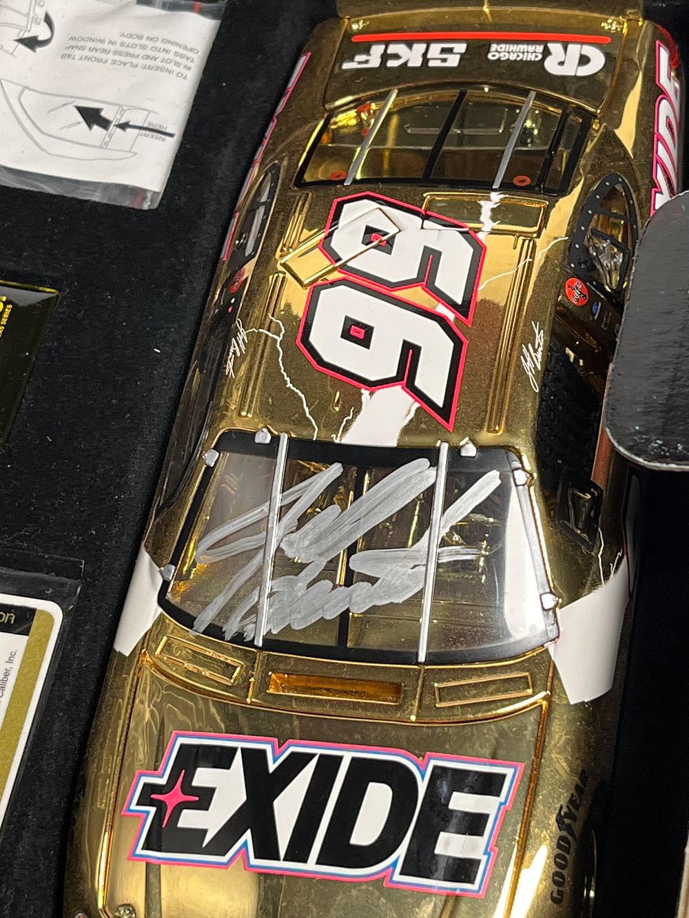 Lot 590: Autographed Jeff Burton #99 Diecast w/ Picture