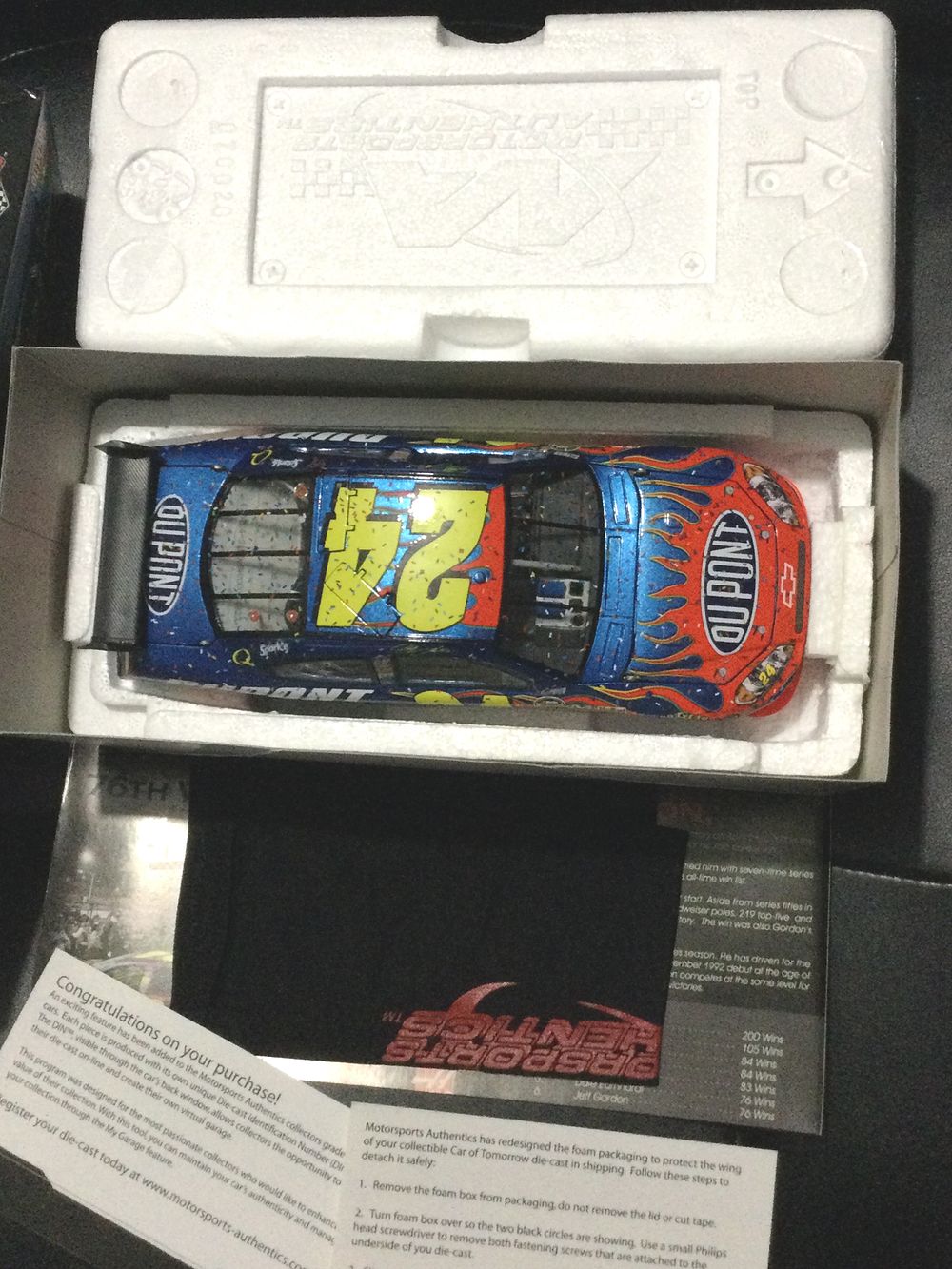 Lot 836: Raced Version Jeff Gordon Phoenix Win LE