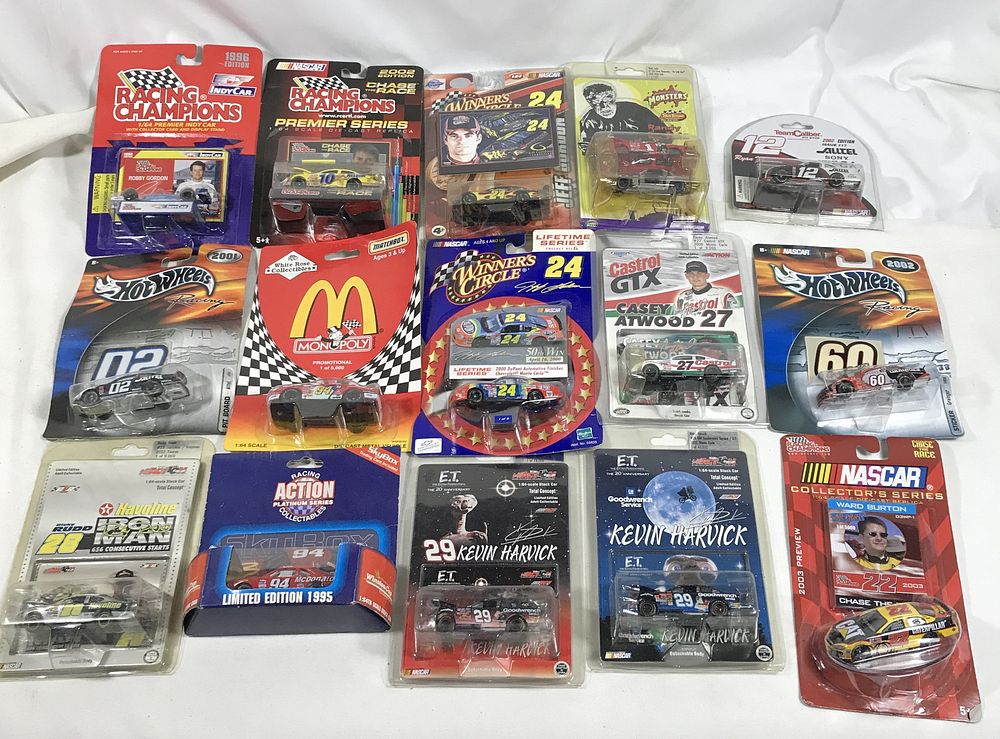 Lot 1296: Die-cast Race Car Collection All in org packages
