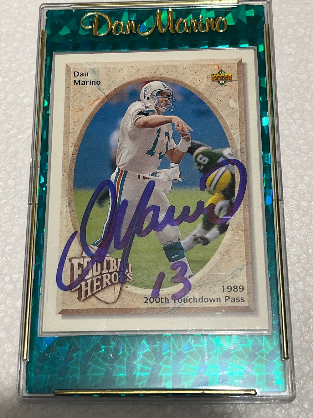 Lot 48: Dan Marino Signed 200th TD Pass Card