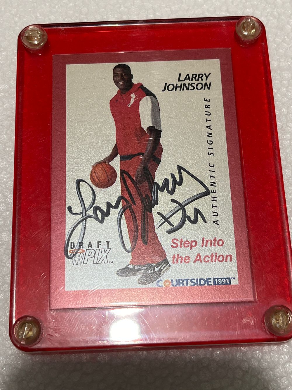 Lot 49: Autographed Larry Johnson Card