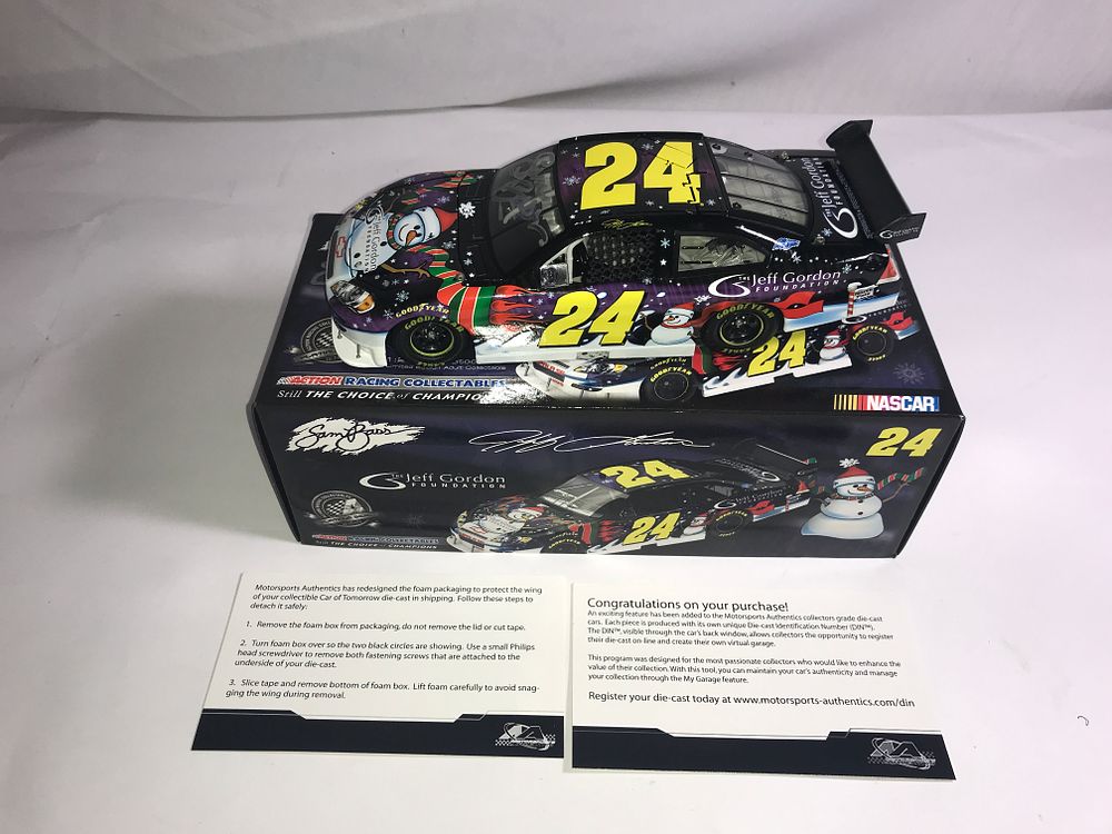 Lot 316: Autographed by Sam Bass: Jeff Gordon # 24