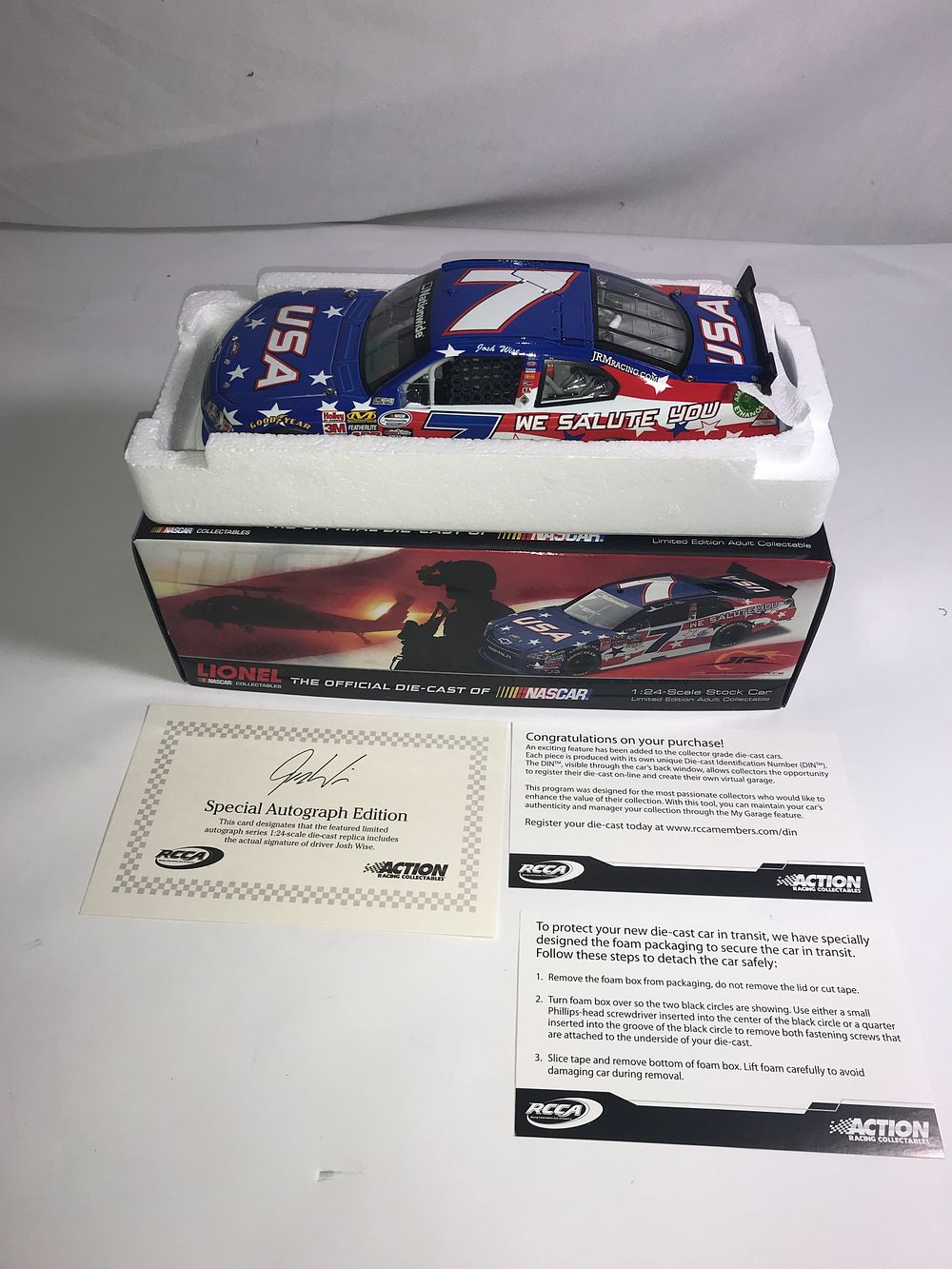 Lot 319: Autographed Josh Wise #7 2011 Impala LE