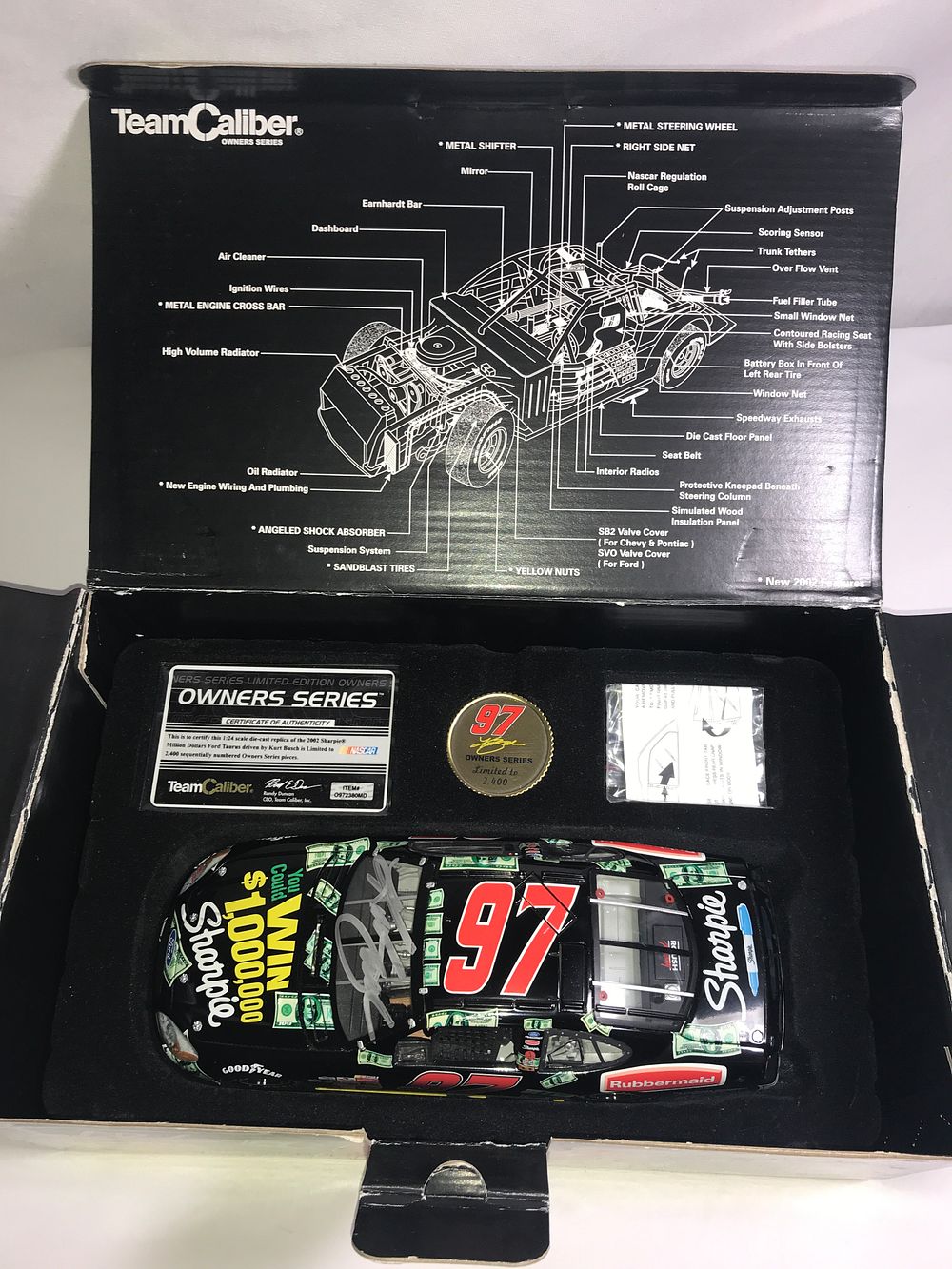 Lot 335: Autographed Kurt Busch #97 2002 Ford Taurus
