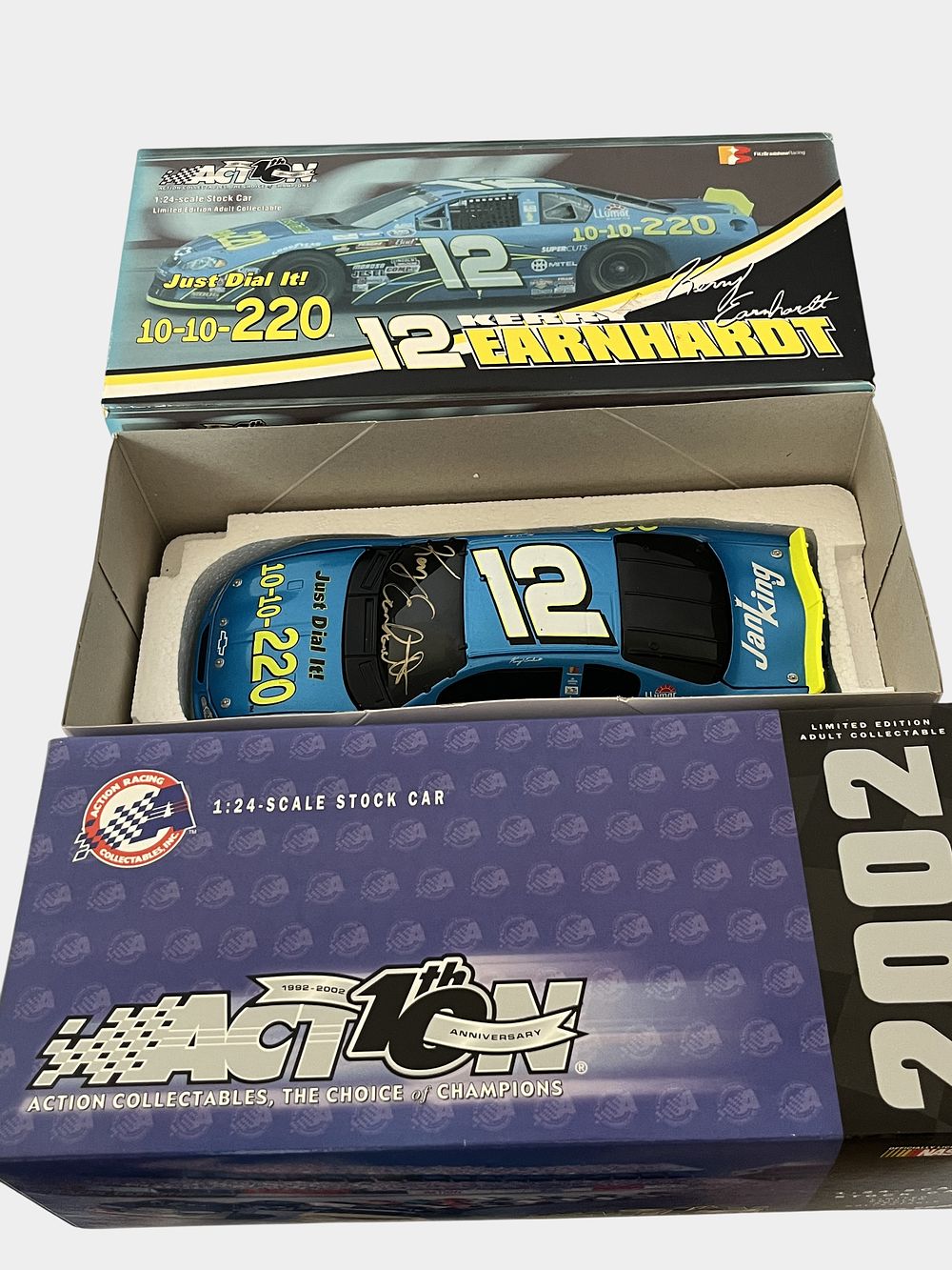 Lot 6: Signed 2002 Action 1:24 Scale Kerry Earnhardt #12 10-10-220 Chevrolet Monte Carlo
