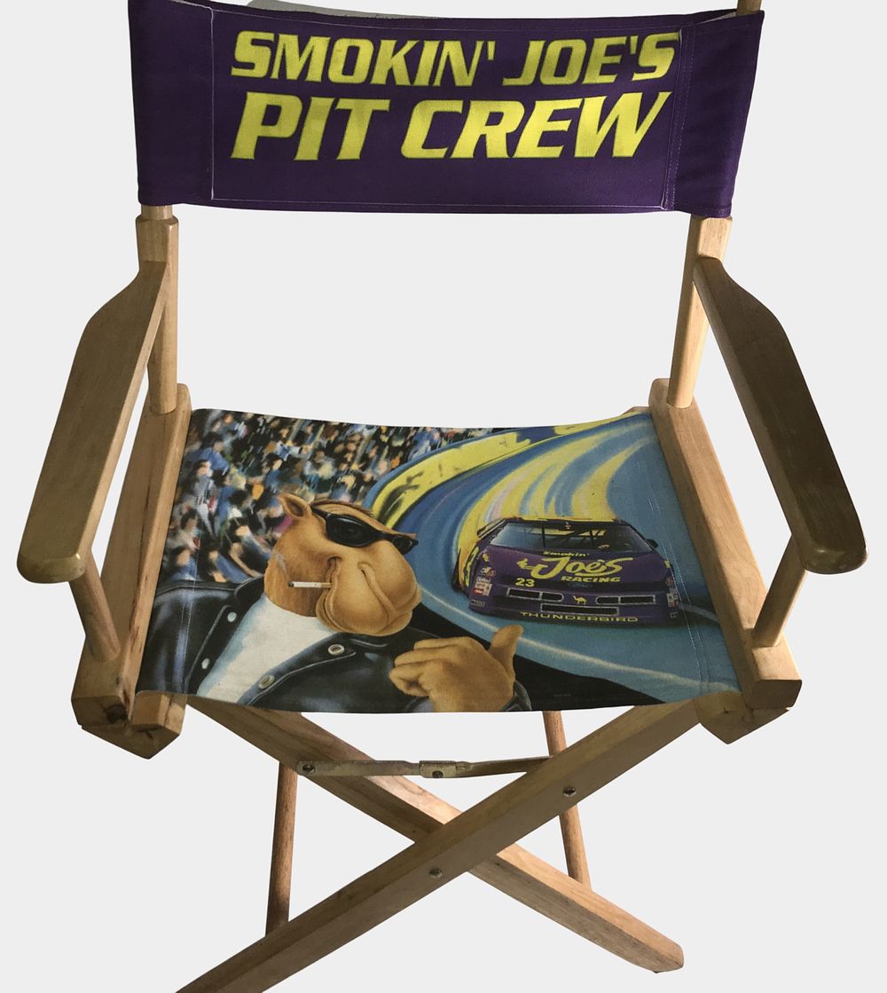 Lot 99: Vintage Joe Camel Smokin Joe's Pit Crew NASCAR Promotional Director's Chair