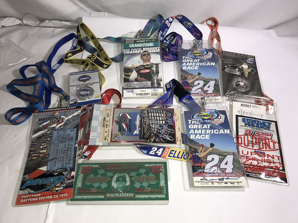 Lot 1839: Autographed NASCAR Passes