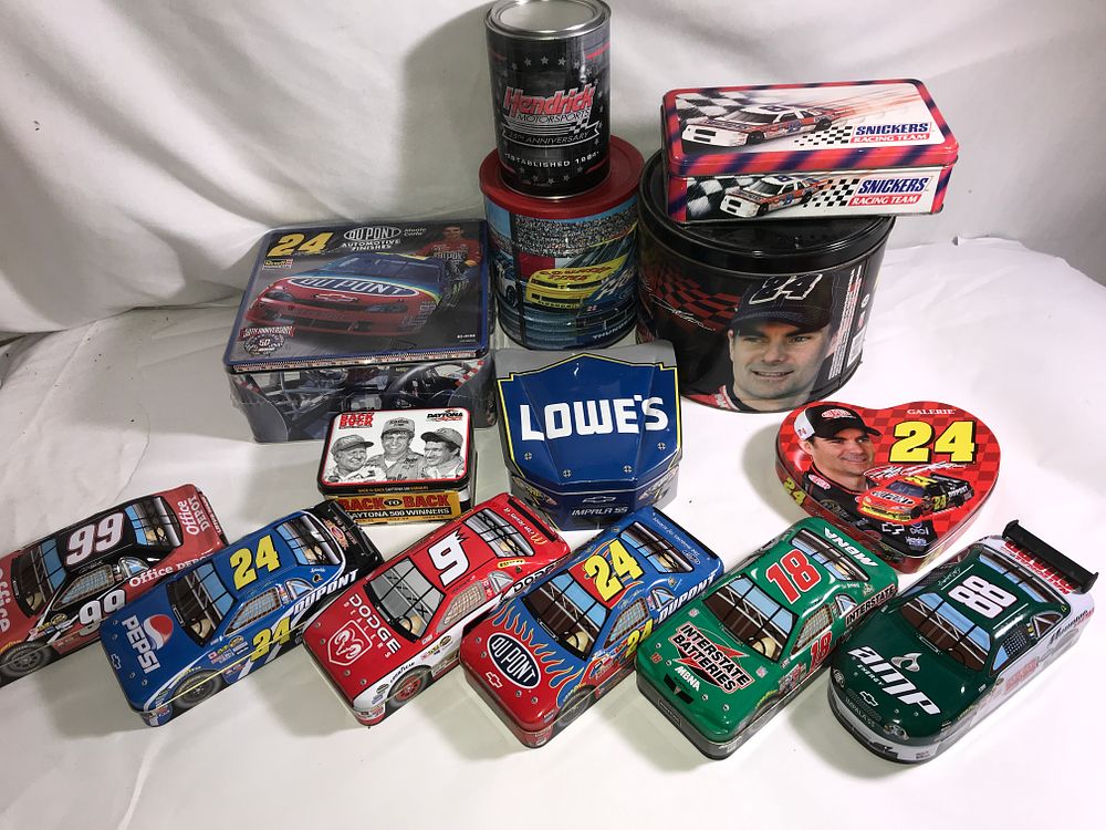 Lot 1871: NASCAR Tin Box Collection