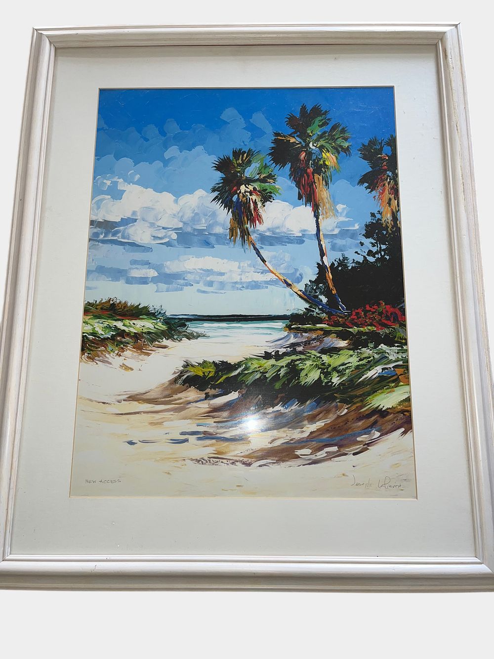 Lot 104: Joseph LaPierre (Canadian/American, 1945-2009), 'Tropical Coastal Landscape' (Signed)