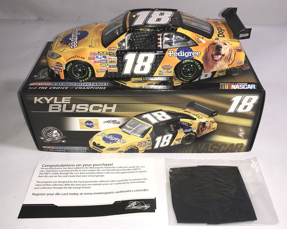 Lot 533: Kyle Busch #18 Pedigree 2008 Camry Diecast