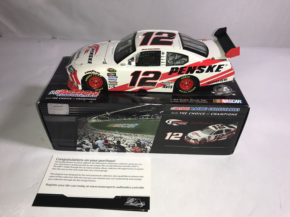 Lot 554: Brad Keselowski 2010 Penske Charger 1/24 Action