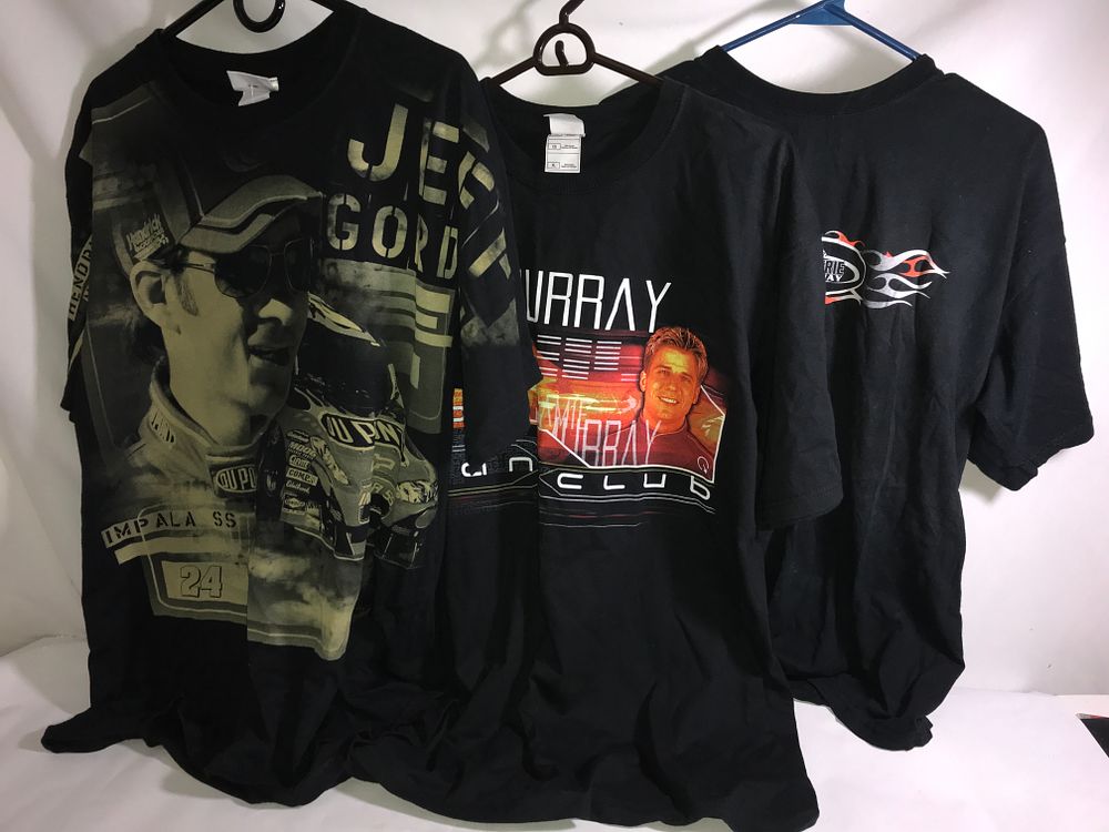Lot 638: 3 pair.NASCAR T-shirts