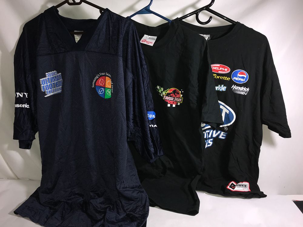 Lot 643: 3 pair NASCAR T-shirts size L