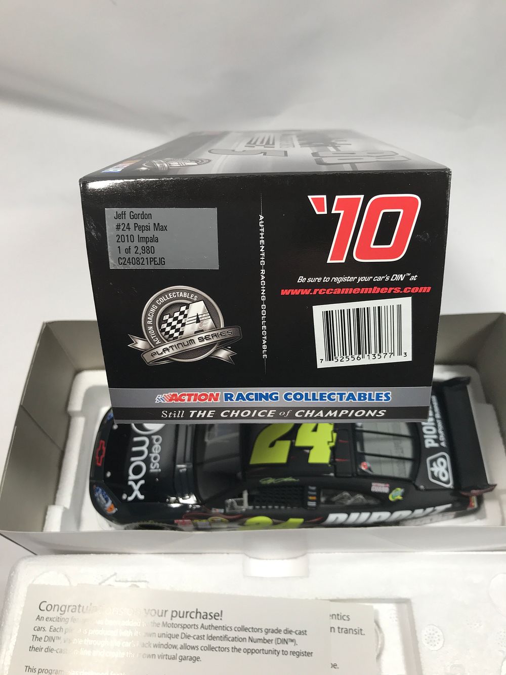 Lot 1402: Jeff Gordon #24 Pepsi Max 2010 Impala LE