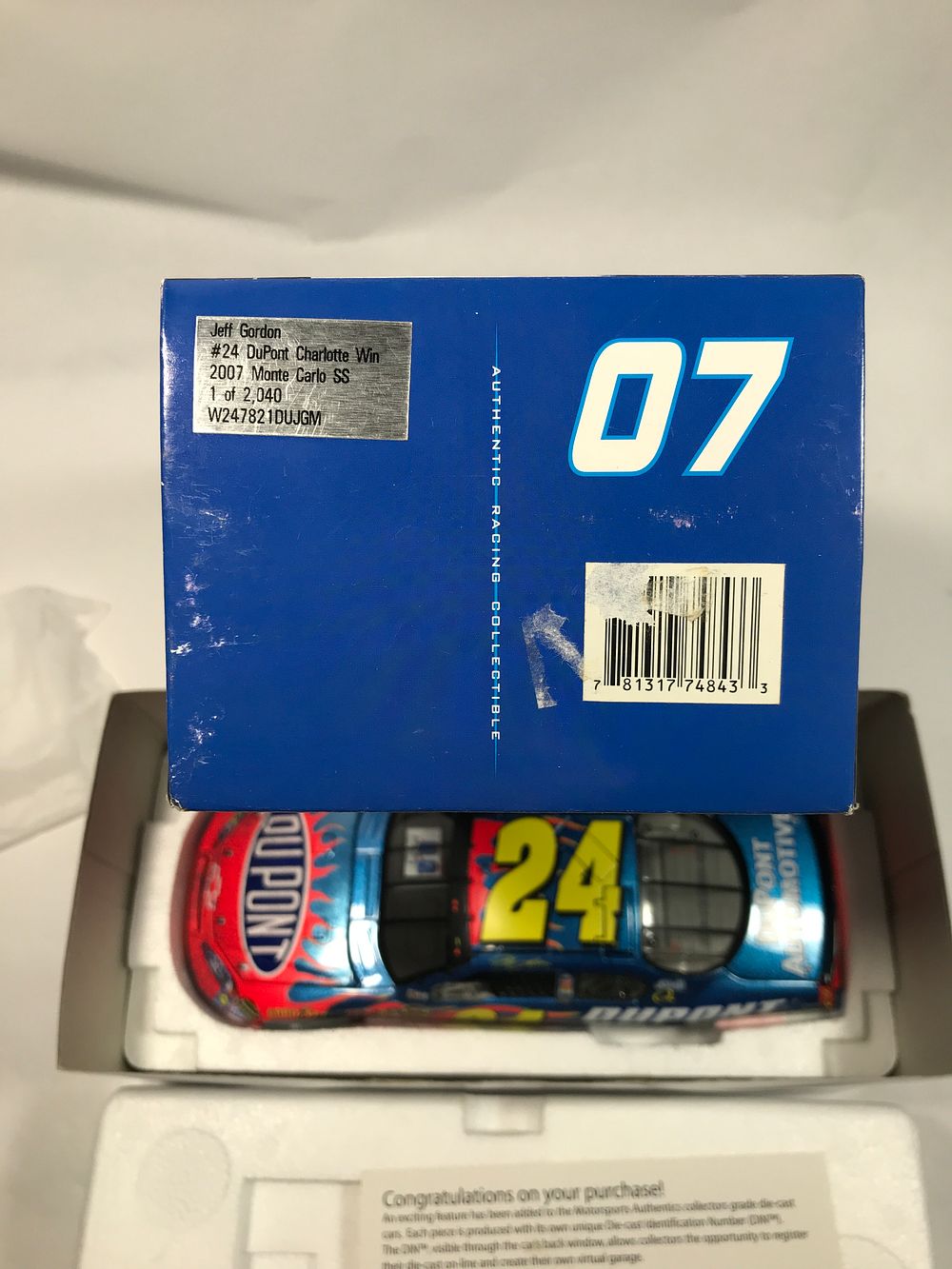 Lot 1415: Jeff Gordon #24 DuPont Charlotte Win LE