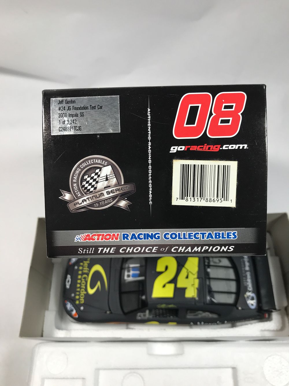 Lot 1416: Jeff Gordon #24 JG Foundation Test Car Die Cast