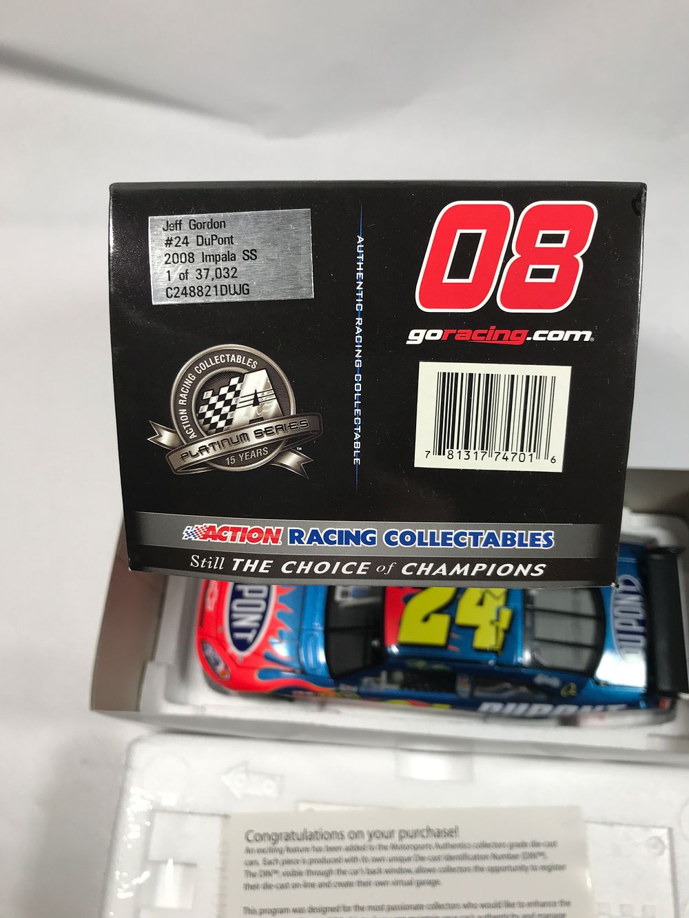 Lot 1417: Jeff Gordon #24 DuPont 2008 Impala SS