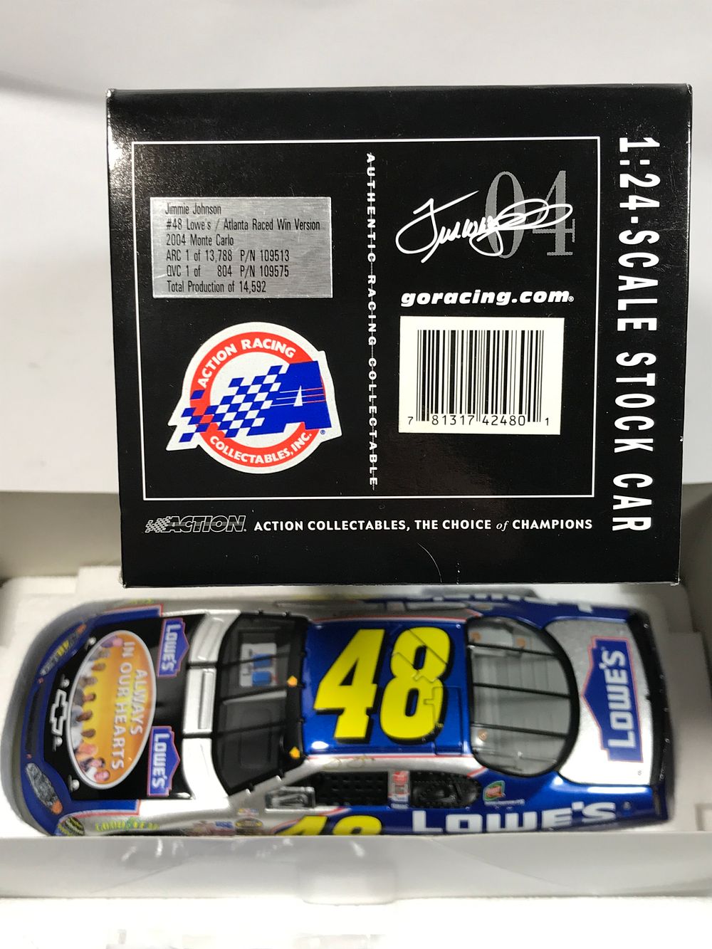 Lot 1512: 2004 Jimmie Johnson #48 Raced Win Version