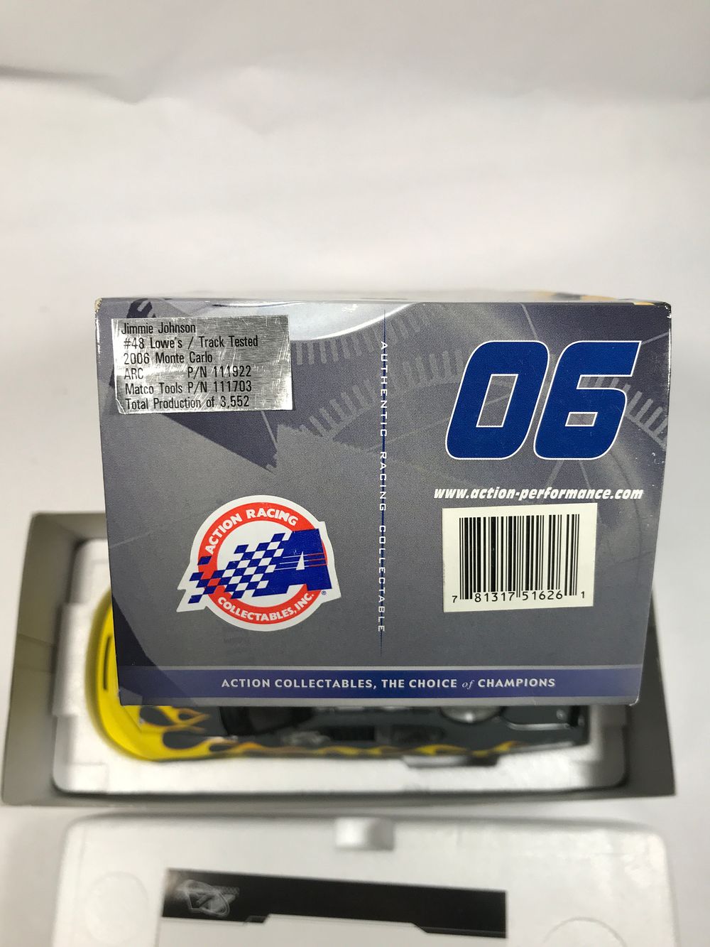Lot 1515: Jimmie Johnson 2006 Track Tested Monte Carlo