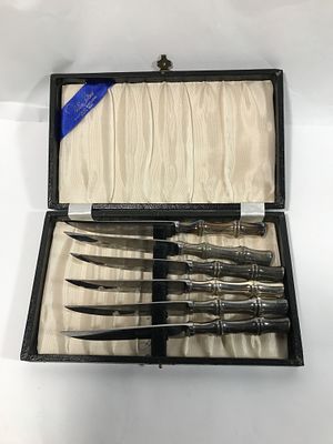 William Adams Steak Knife Collection (6). Sheffield England Stainless Steel
