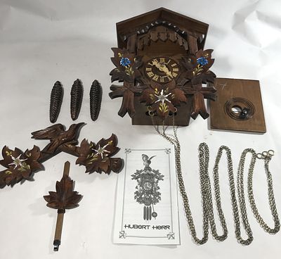 Authentic Hubert Herr Black forest Cuckoo Clock. made in Germany in the black forest region 