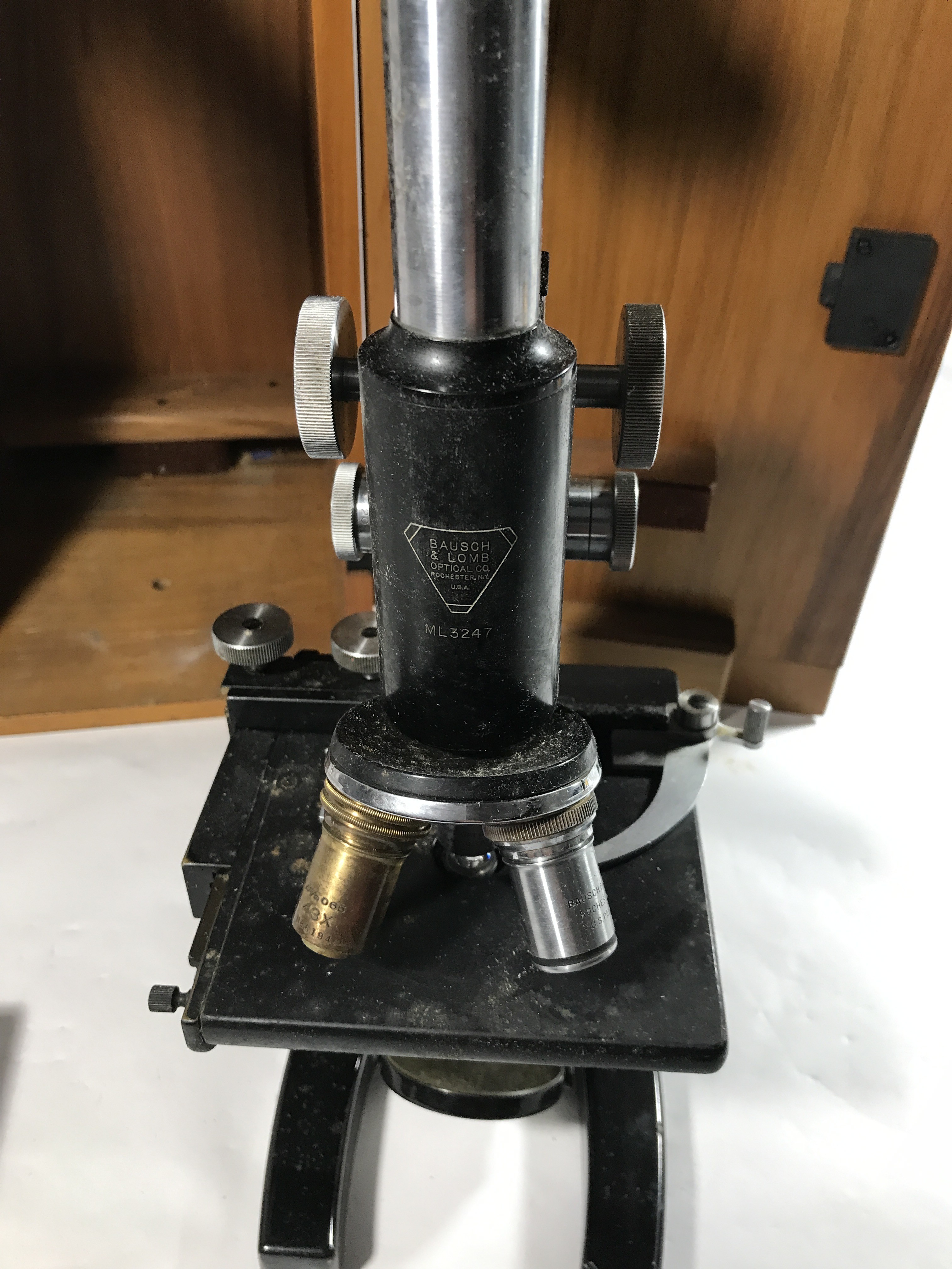 Vintage Spencer Buffalo Microscope Mid-Century
