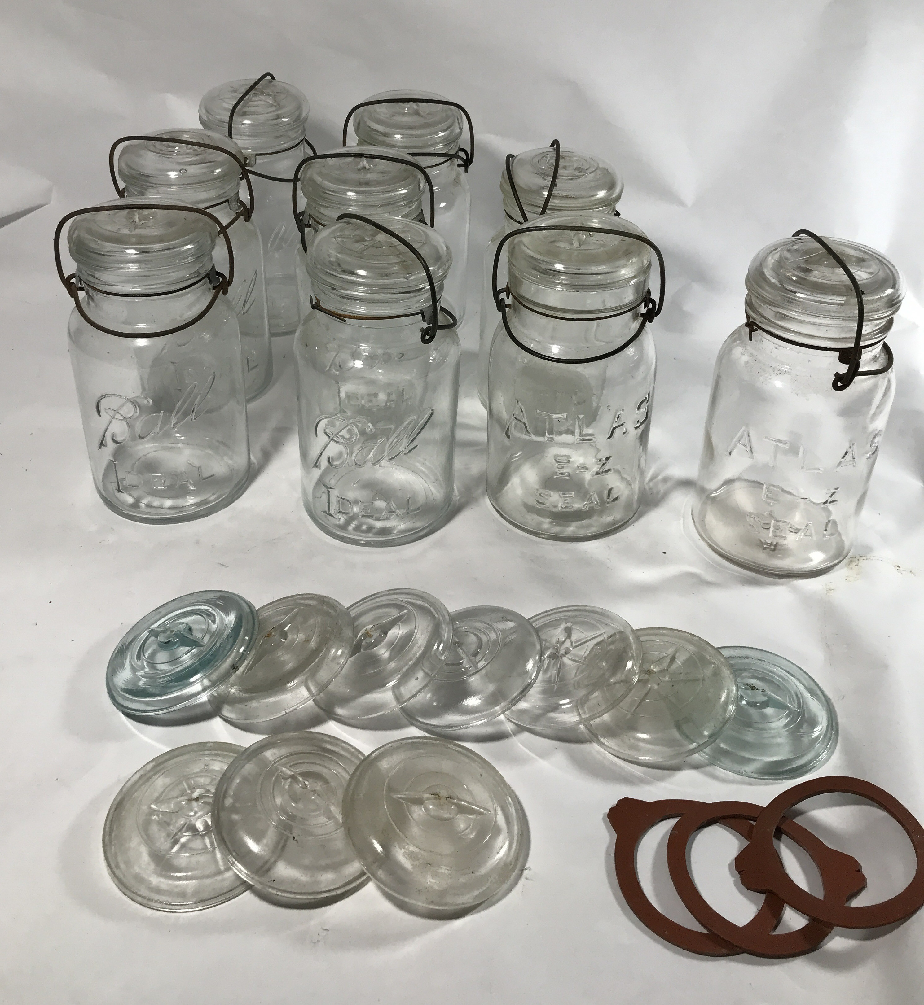 Vintage Ball Glass Quart Canning Jars
