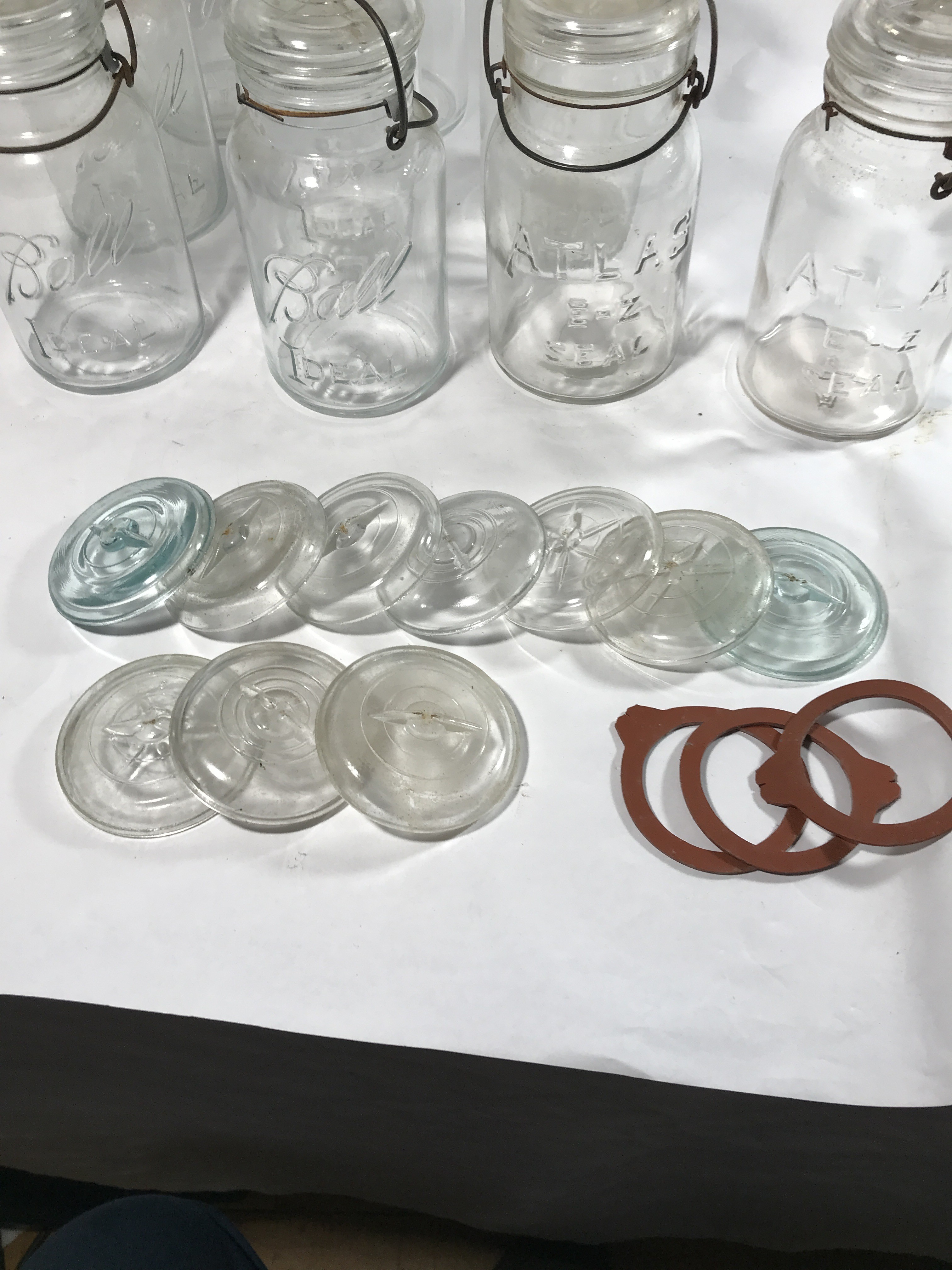 Vintage Ball Glass Quart Canning Jars