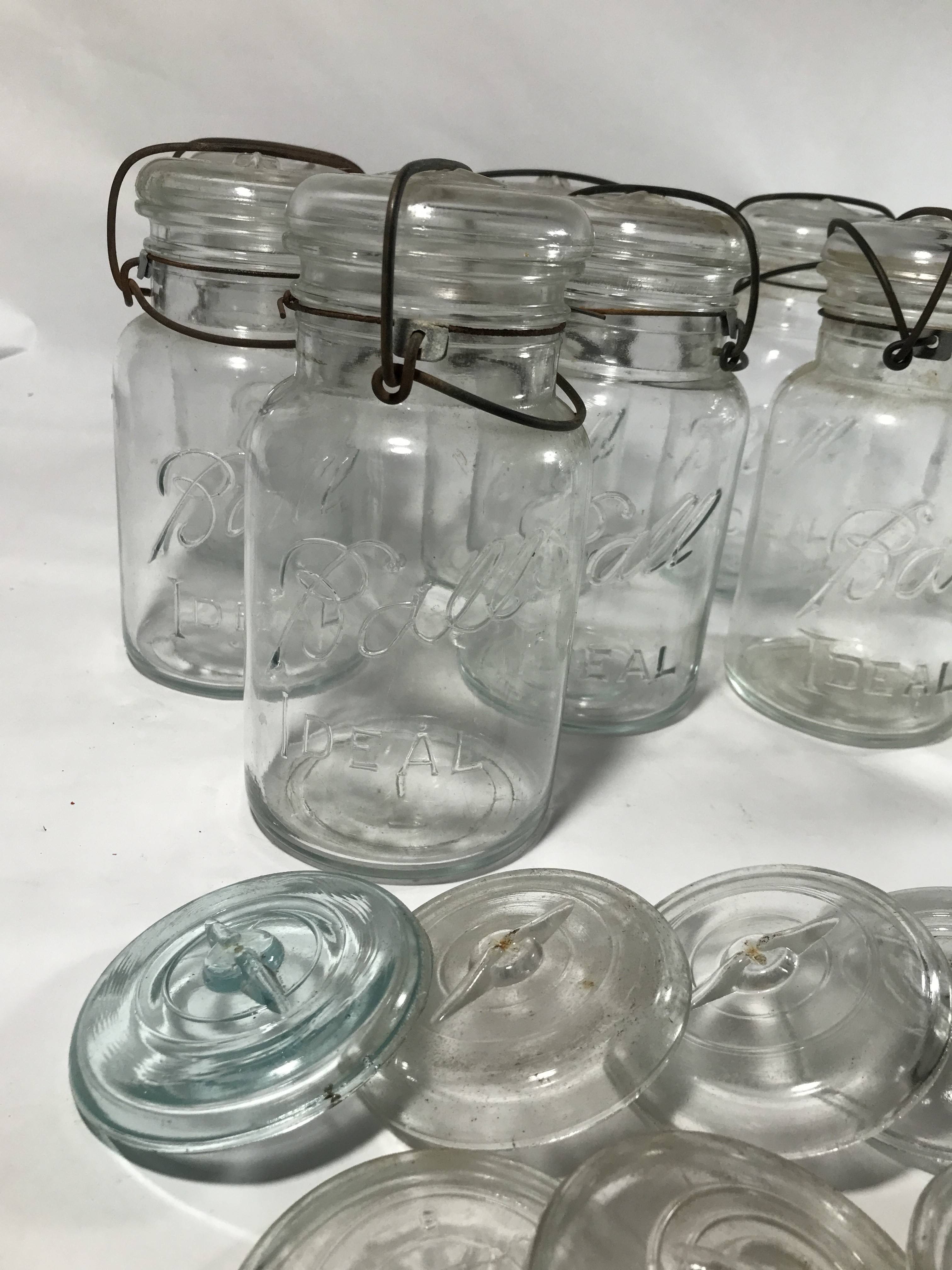 Vintage Ball Glass Quart Canning Jars