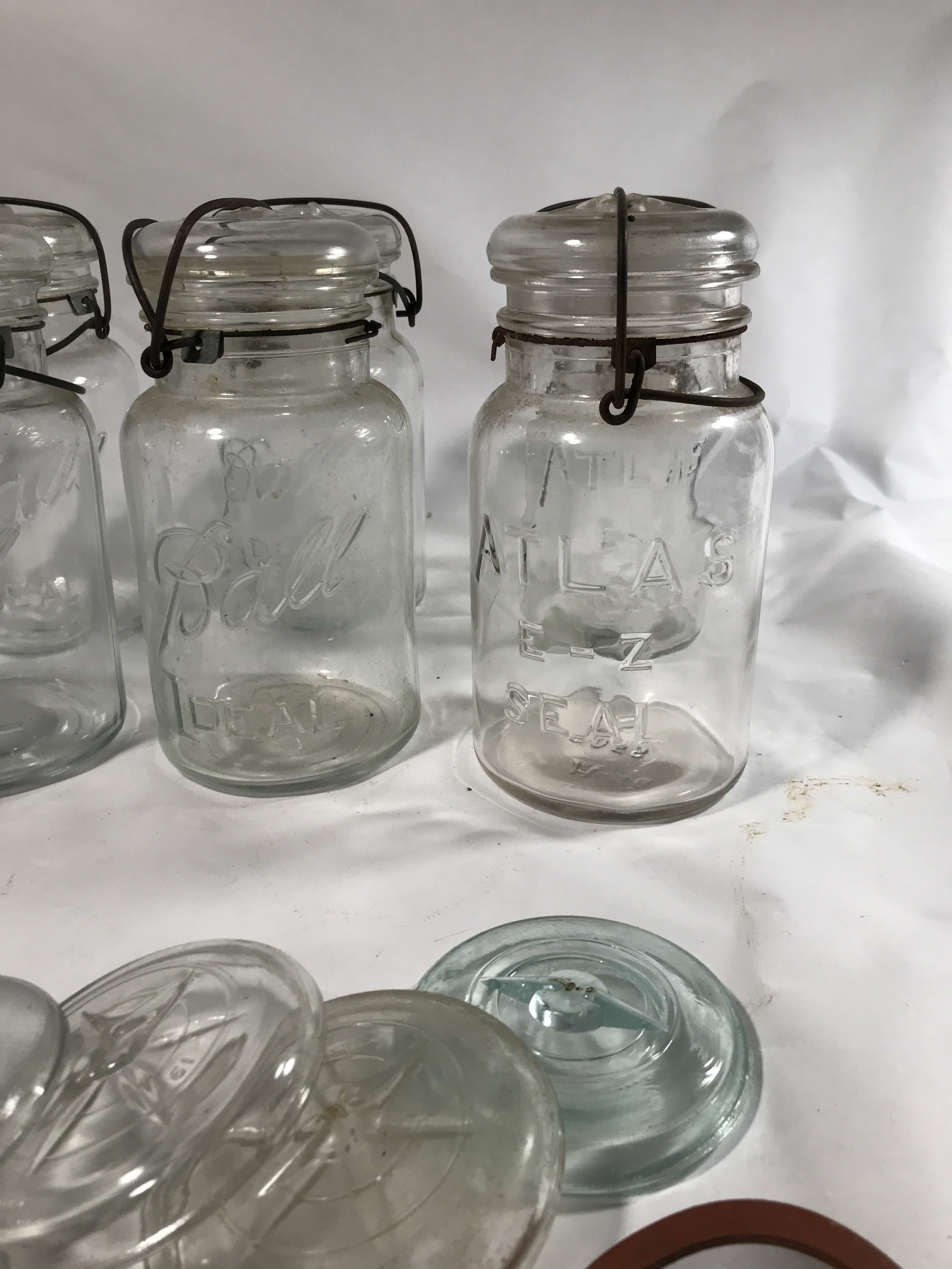 Vintage Ball Glass Quart Canning Jars