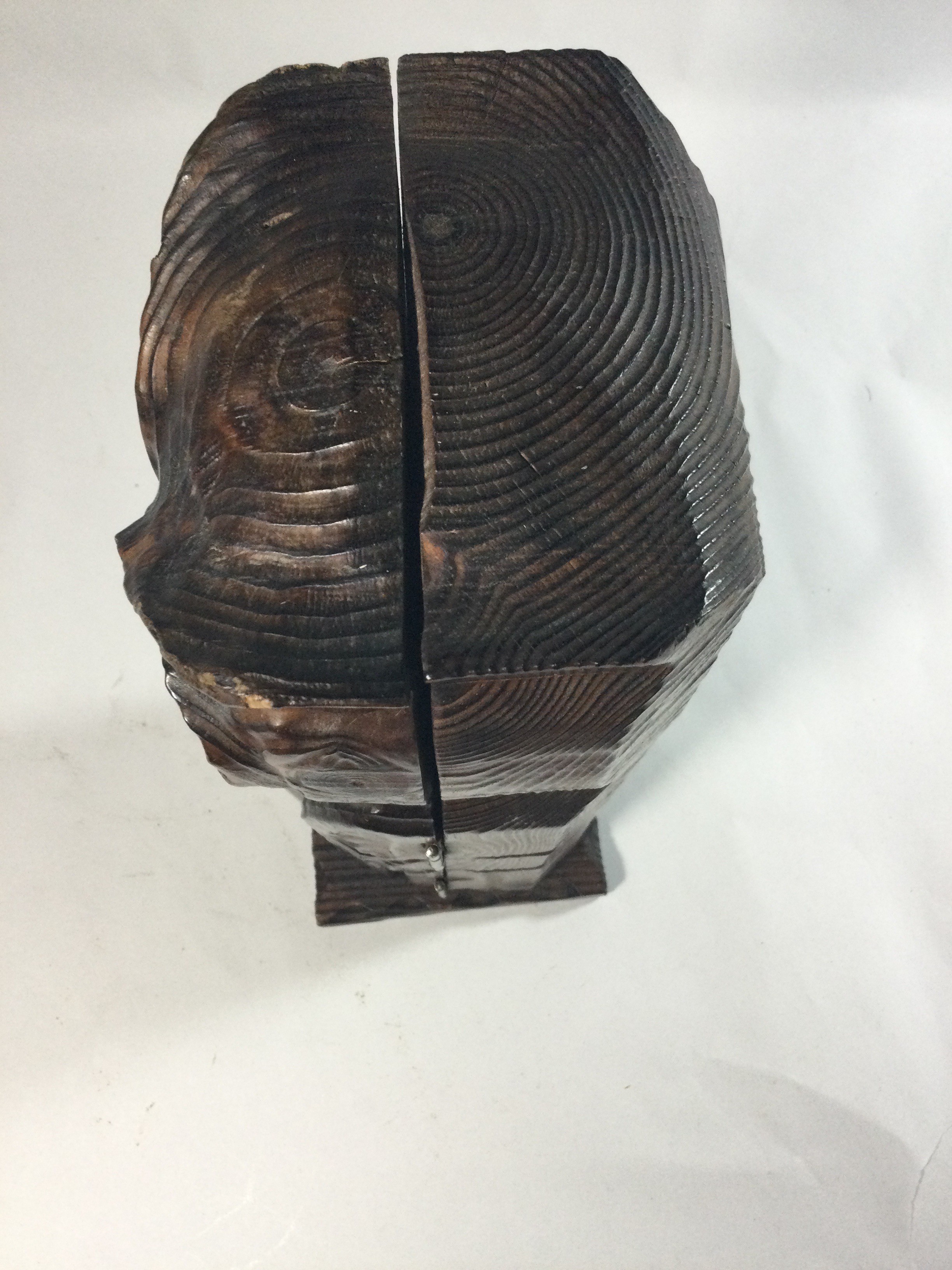 Carved Wood Owl Wine Bottle Holder