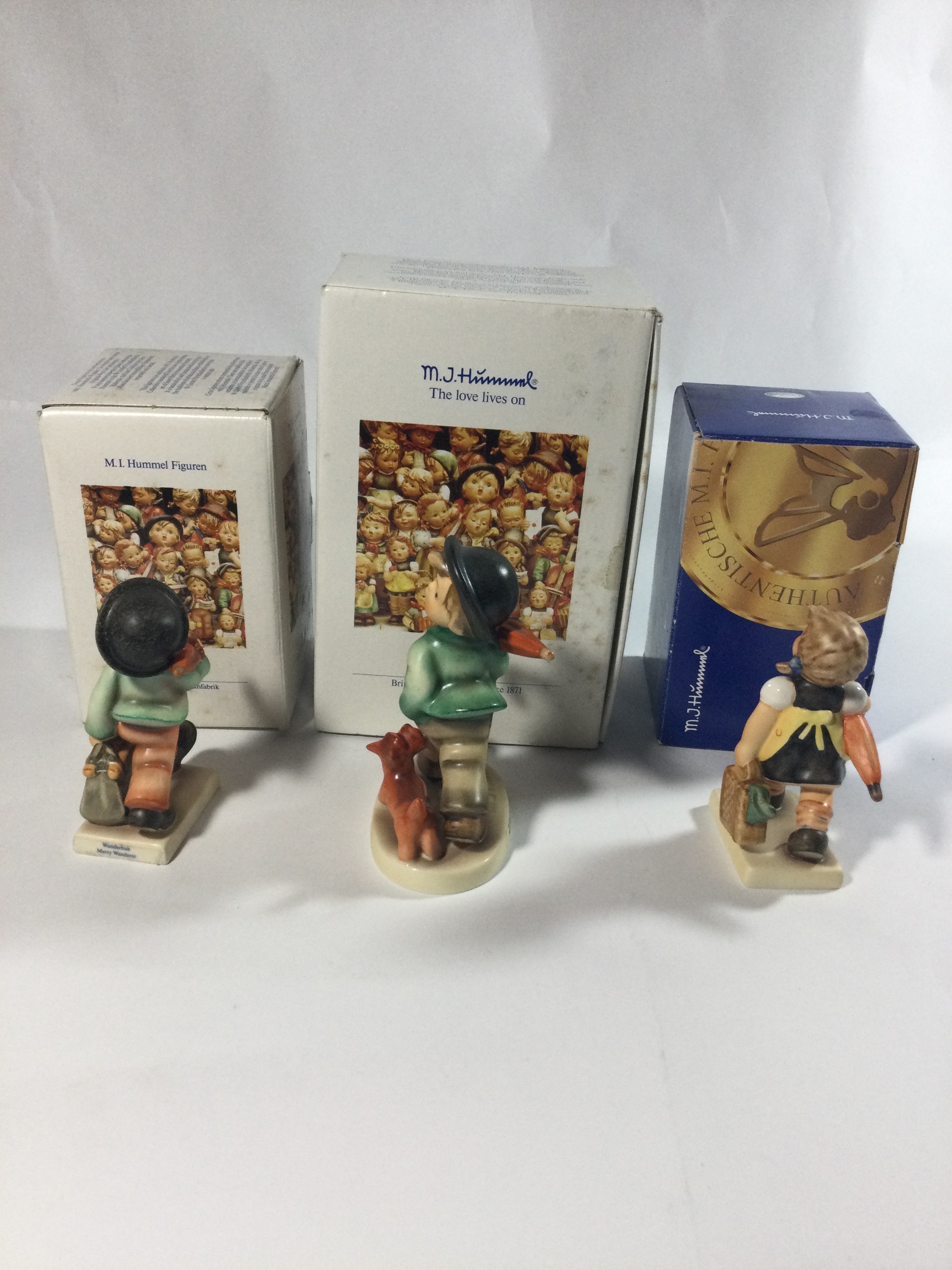 3 Hummel Figurines : Merry Wanderer, Strolling
