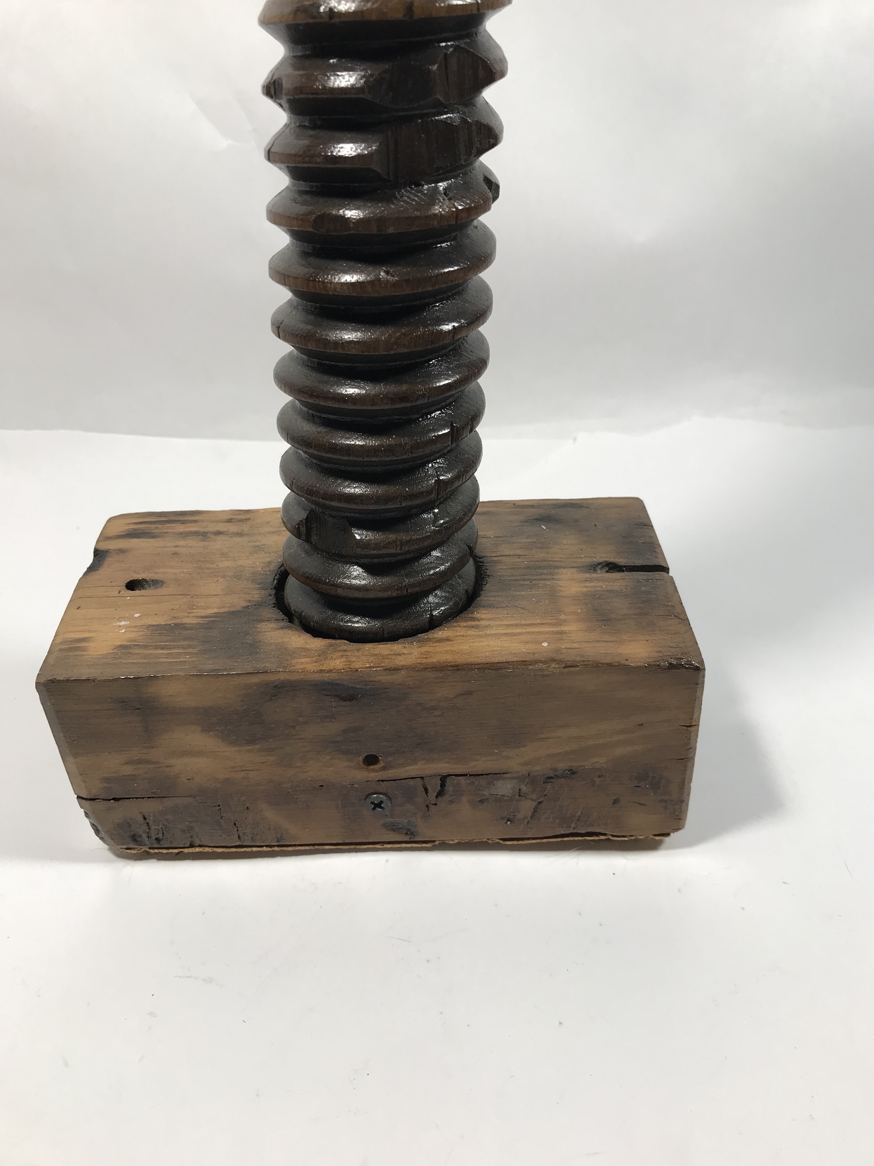 Wooden Wine Press Screw