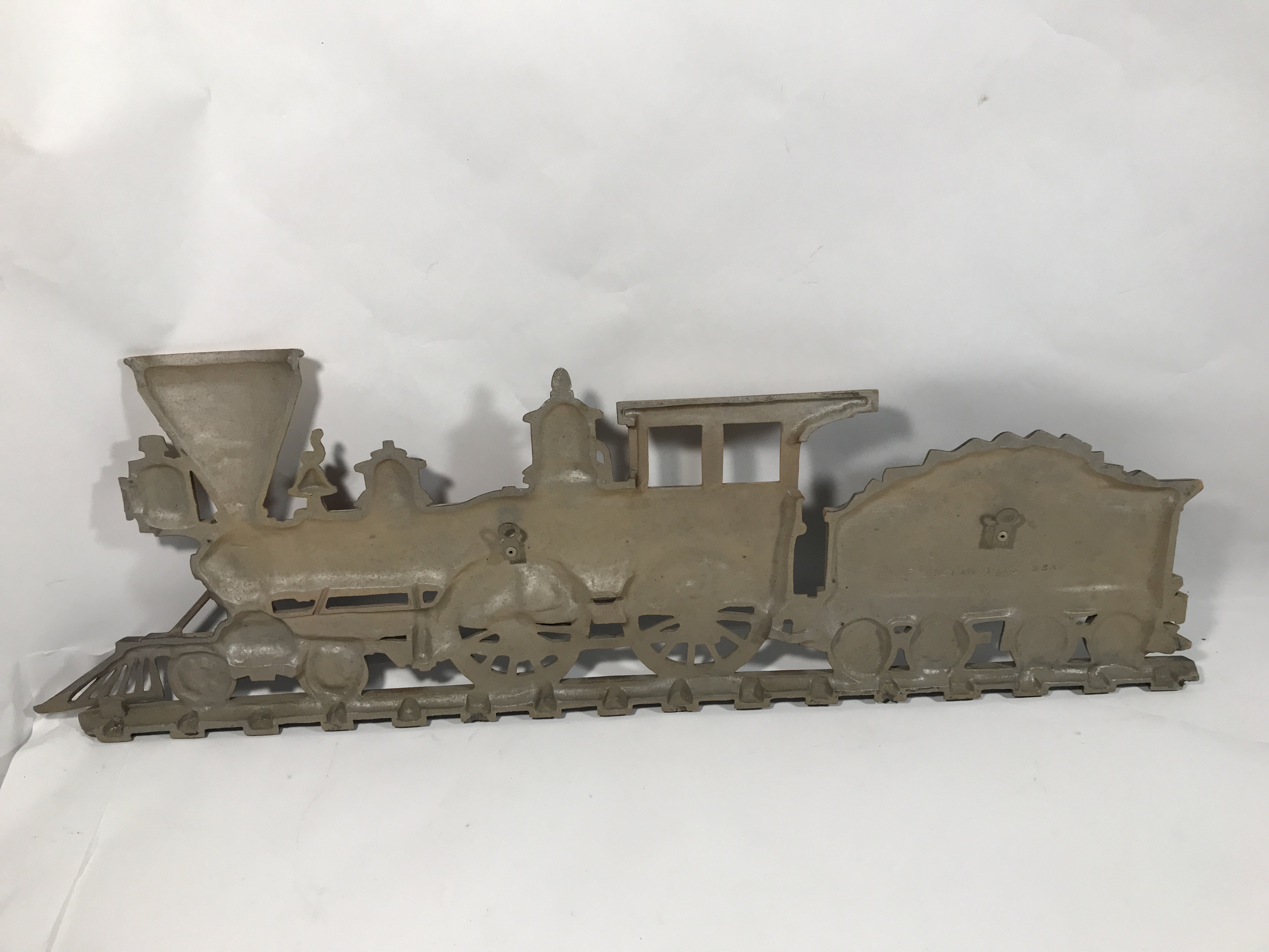 Vintage Cast Aluminum Railroad Wall Plaque