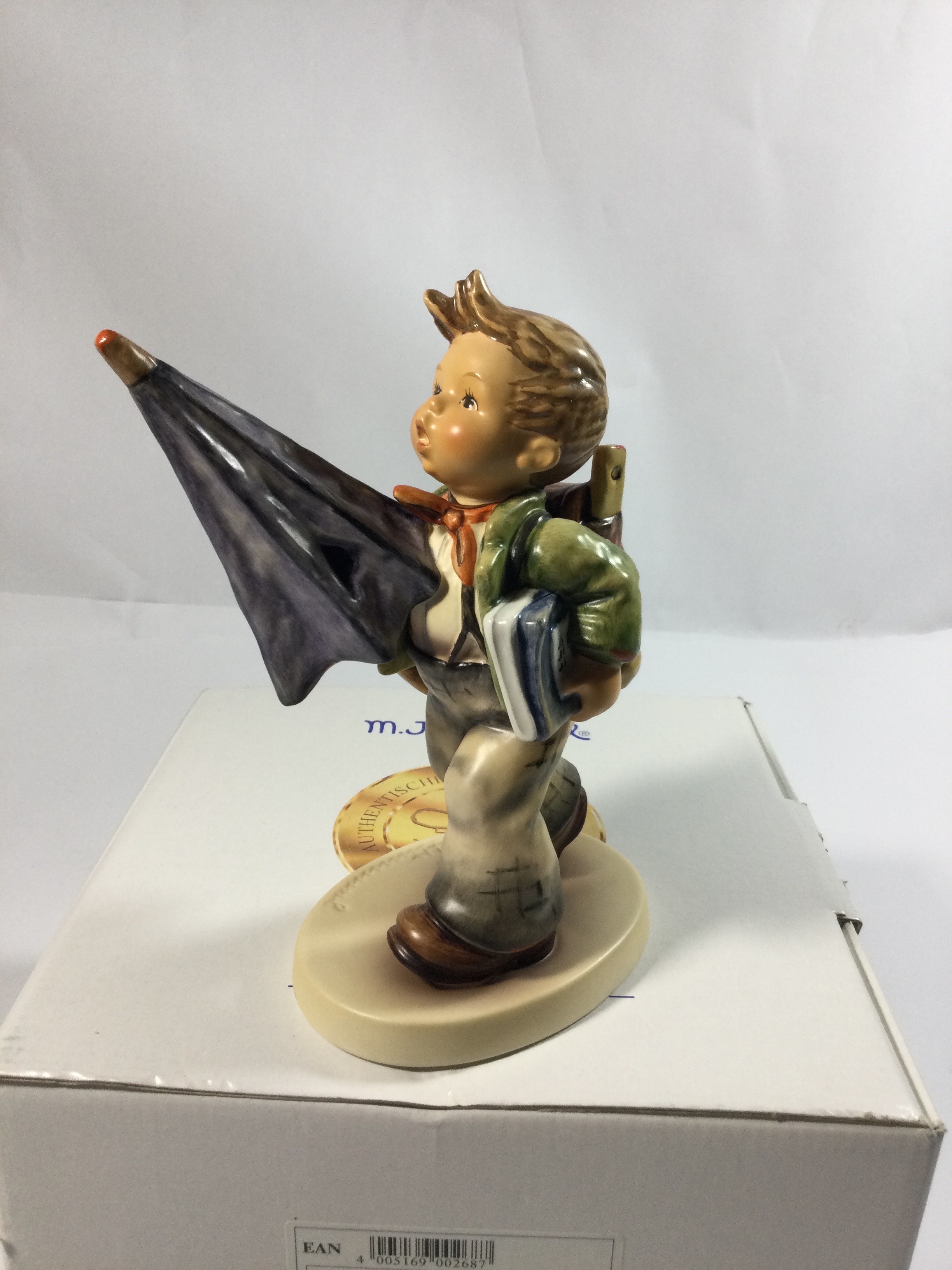 Collectible Hummel Figurine titled Is It Raining