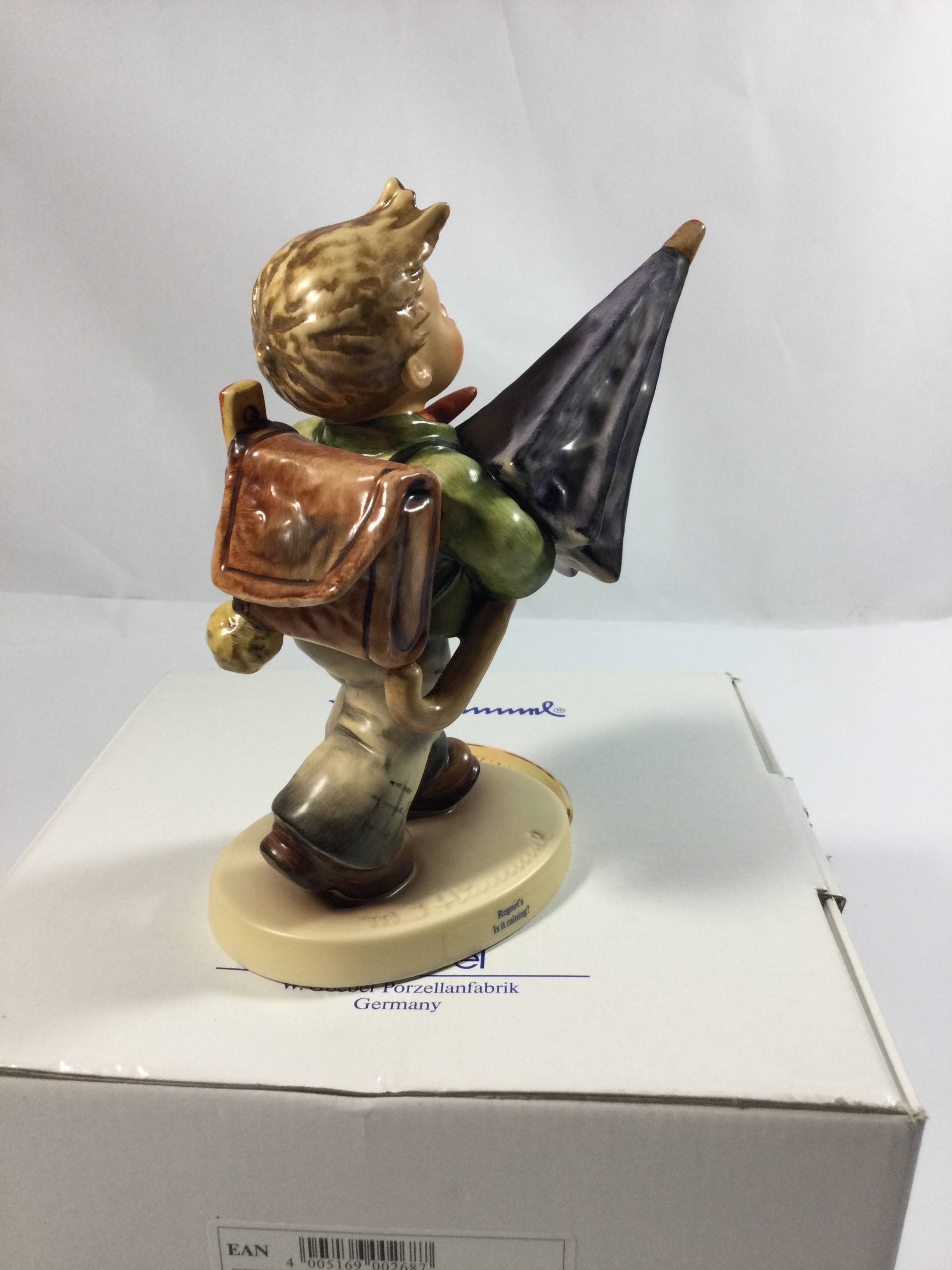 Collectible Hummel Figurine titled Is It Raining