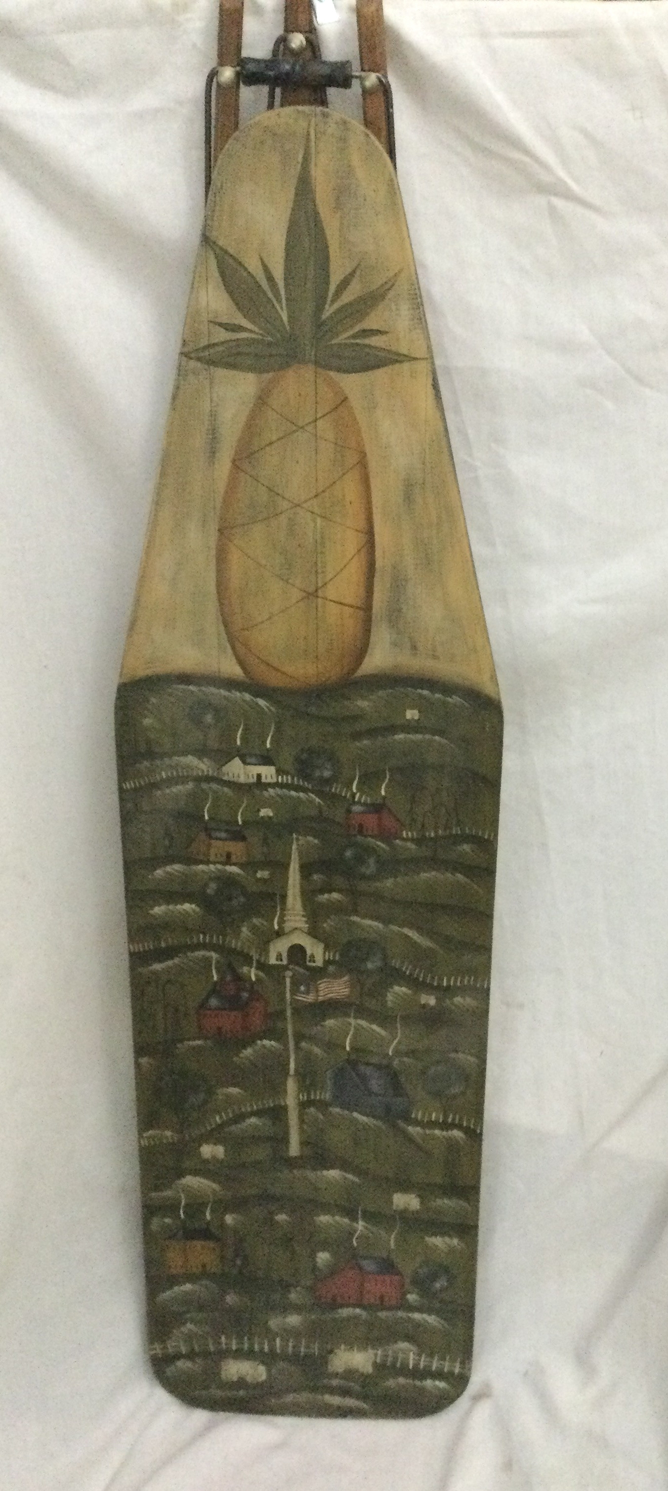 Hand Painted Wooden Ironing Board Pineapple