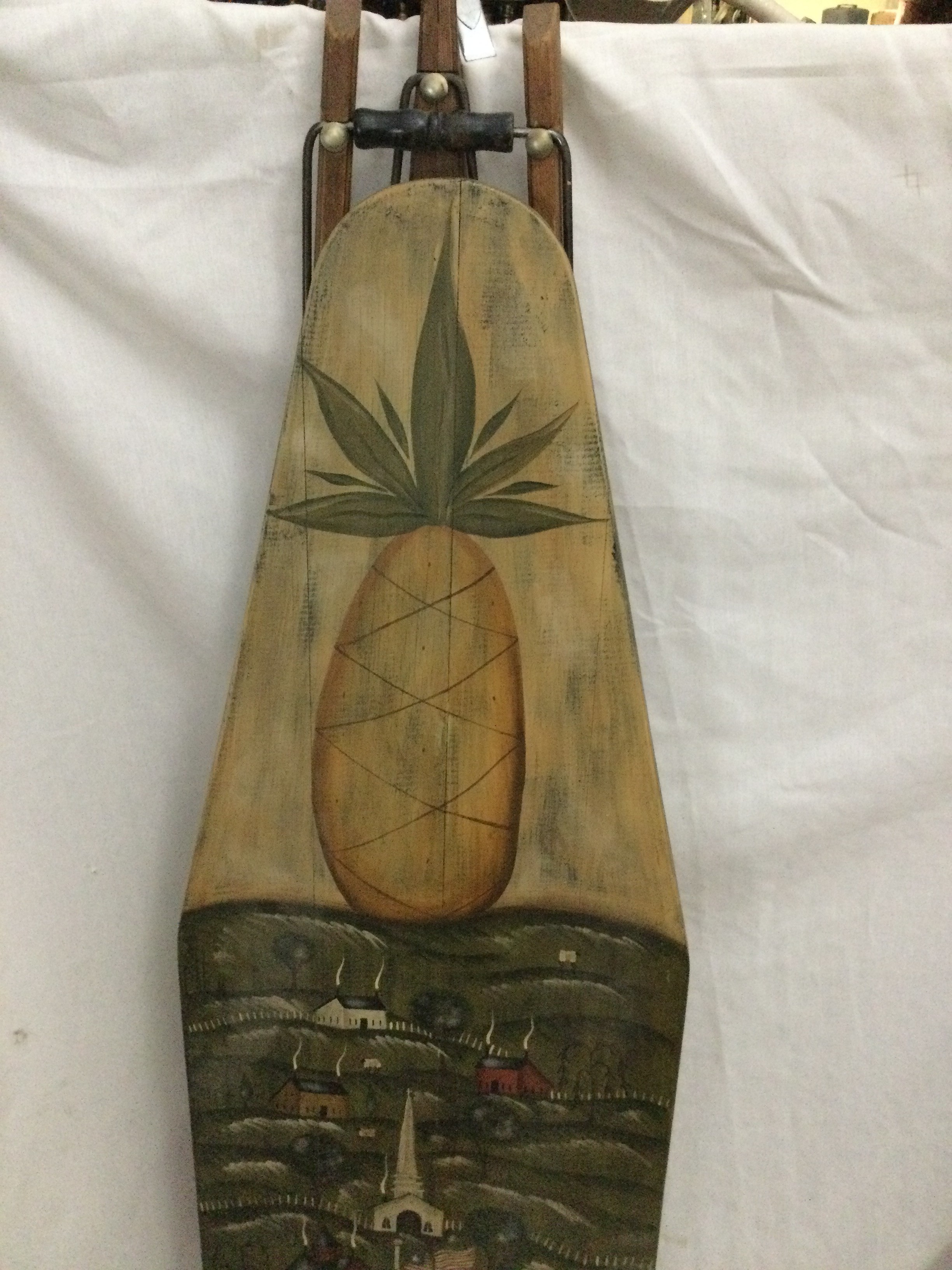 Hand Painted Wooden Ironing Board Pineapple