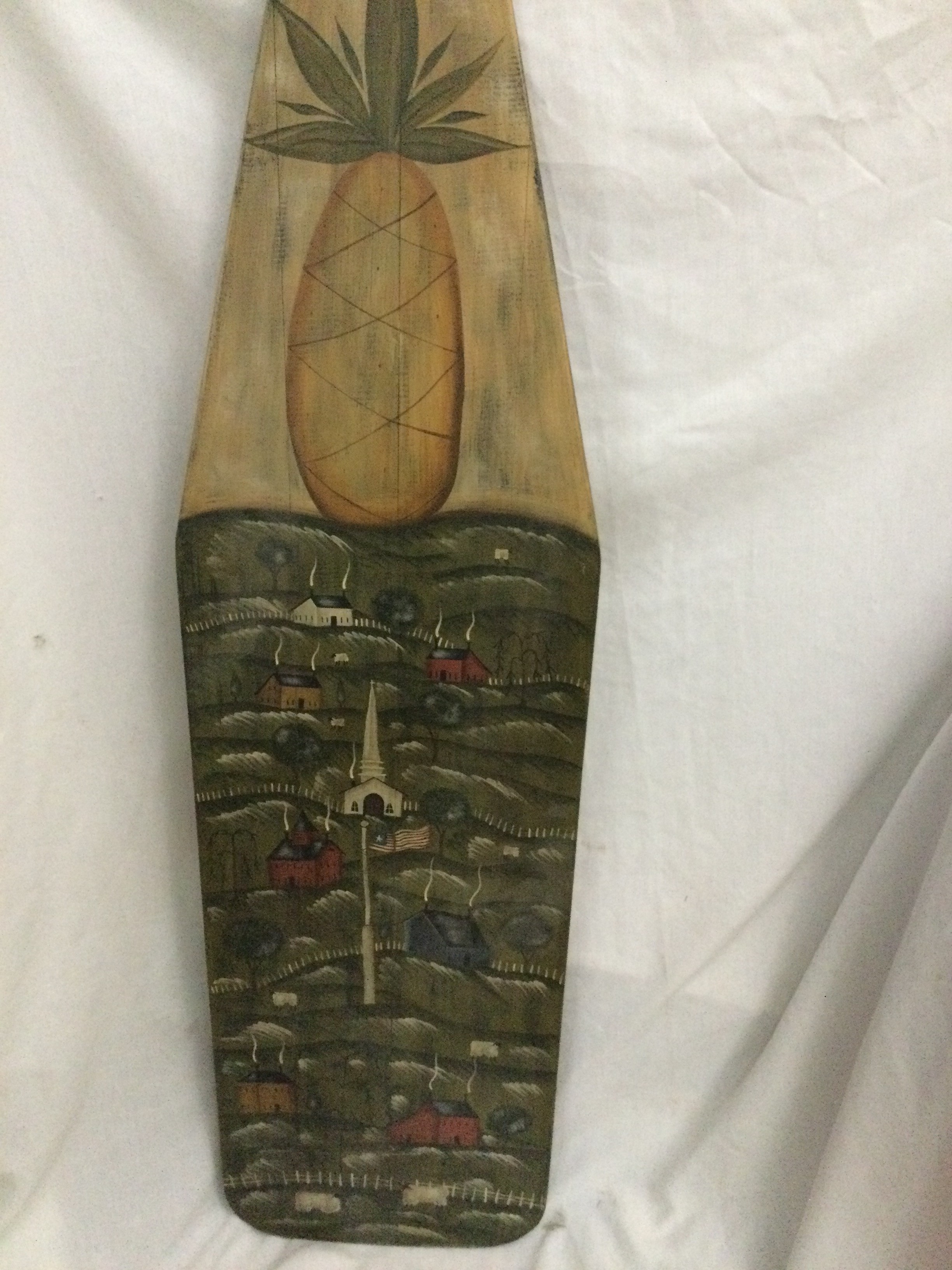 Hand Painted Wooden Ironing Board Pineapple