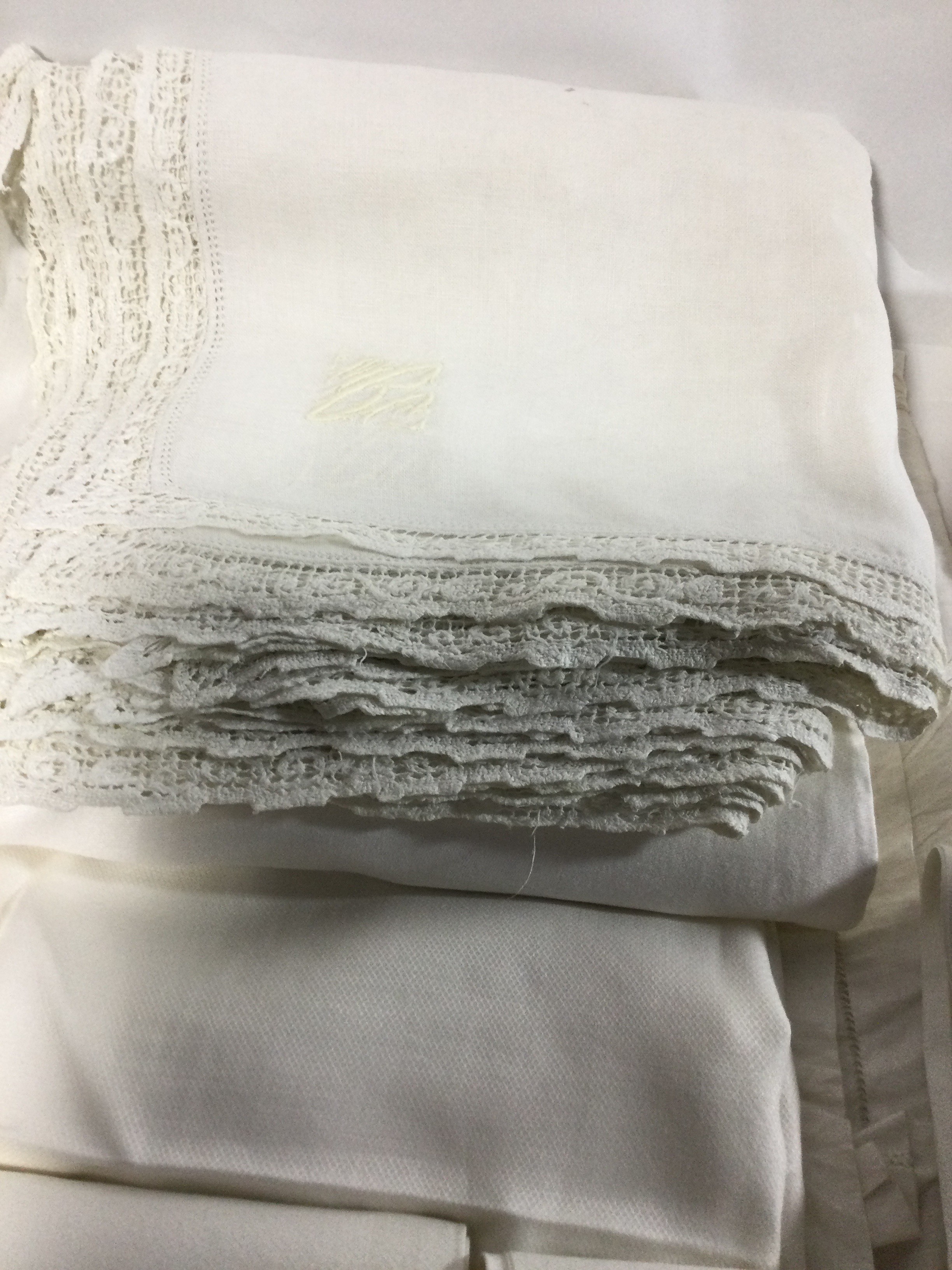 Many Fine Linens ,includes monogrammed napkins