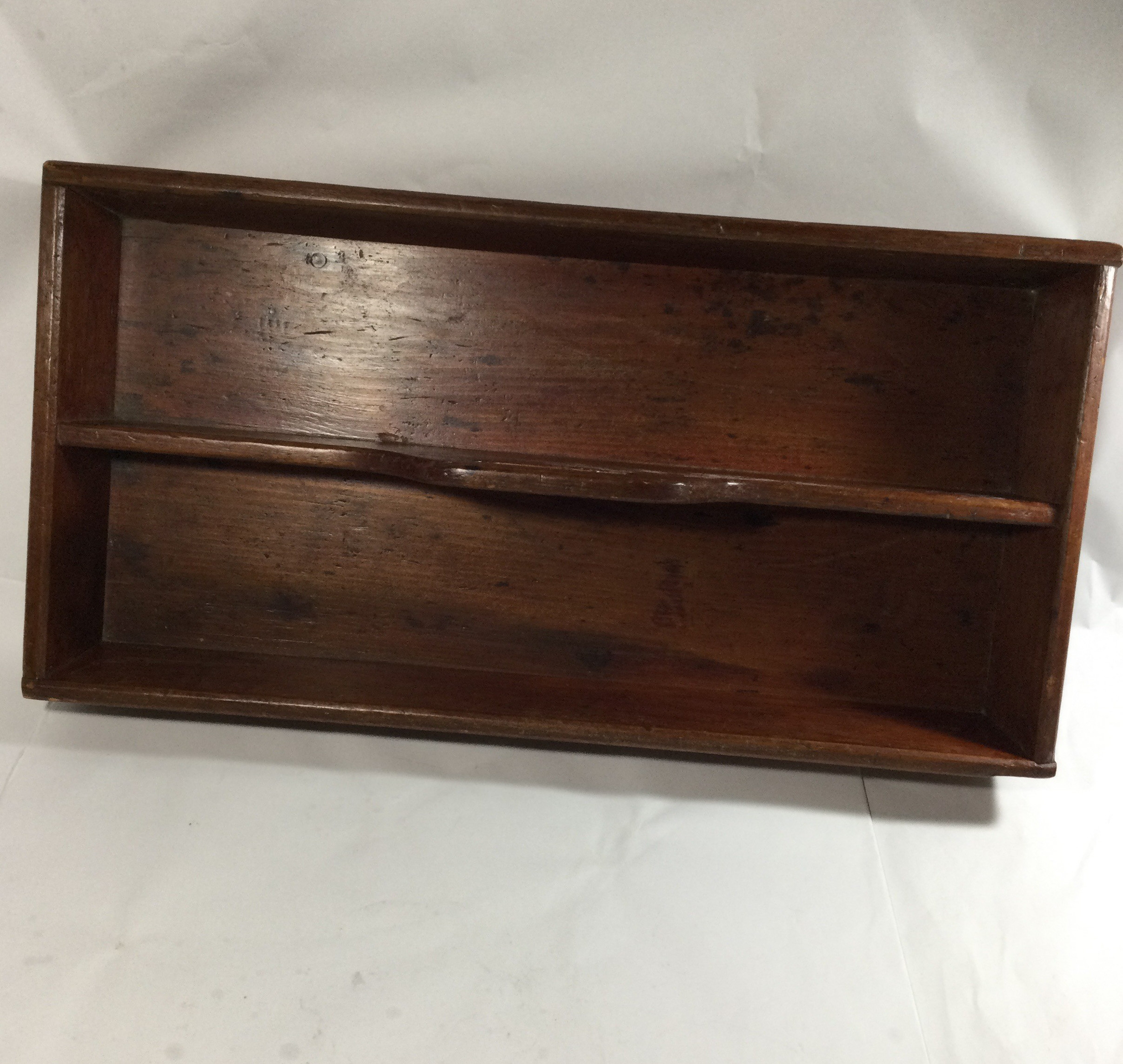 Vintage Wooden Primitive Cutlery Tray