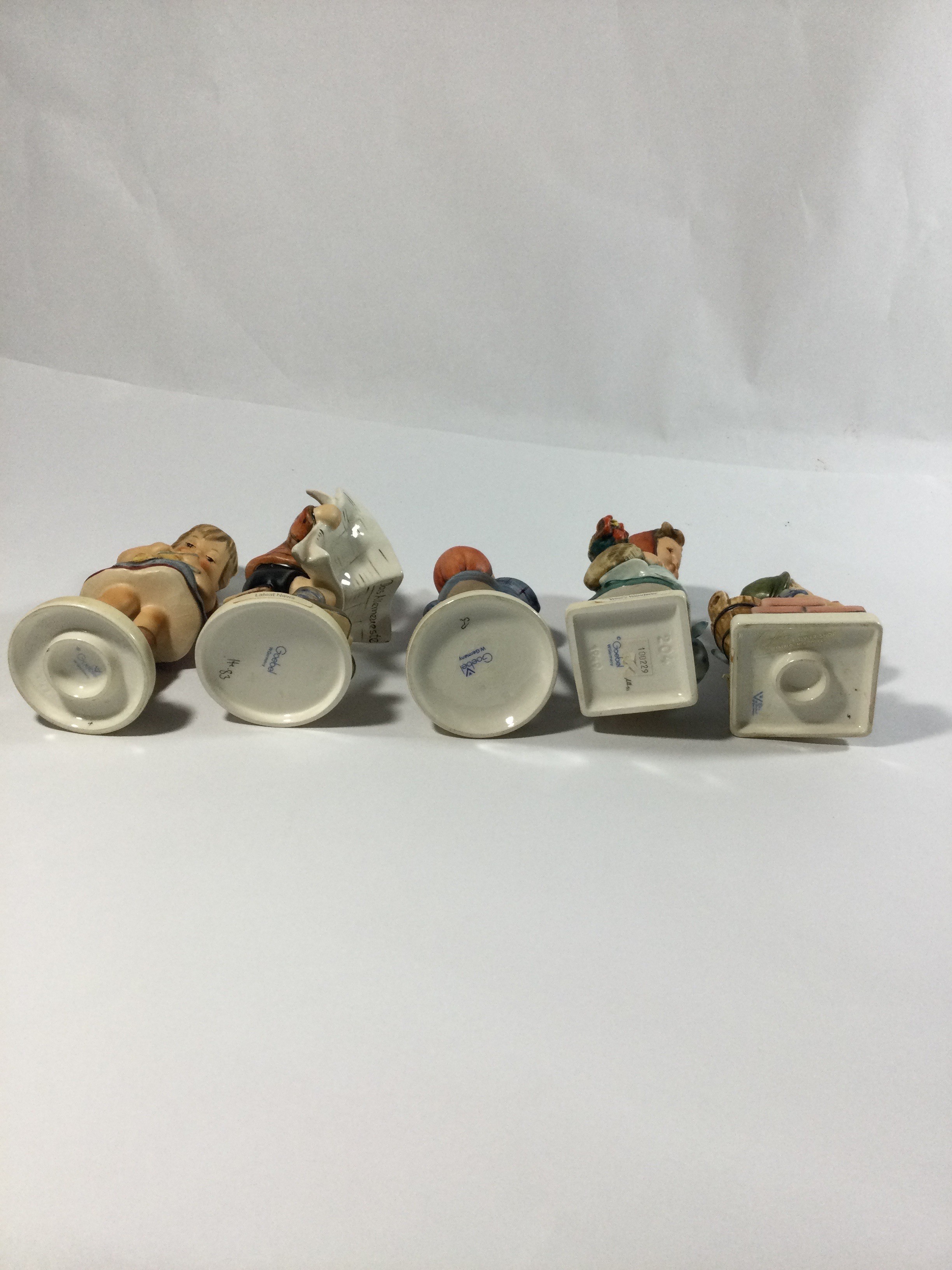 5 collectible Hummel figures,titledThe builder